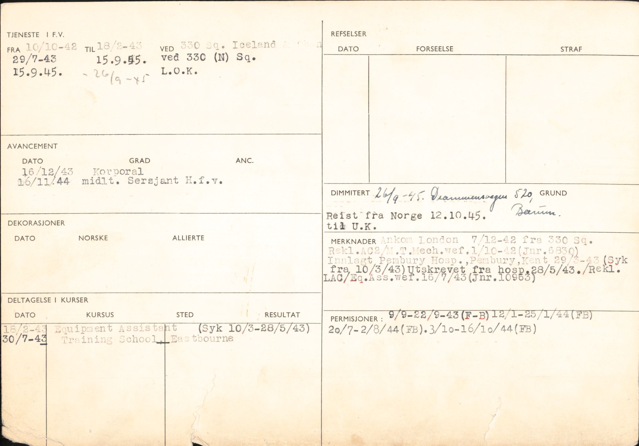 Forsvaret, Forsvarets overkommando/Luftforsvarsstaben, RA/RAFA-4079/P/Pa/L0024: Personellpapirer, 1910, s. 54