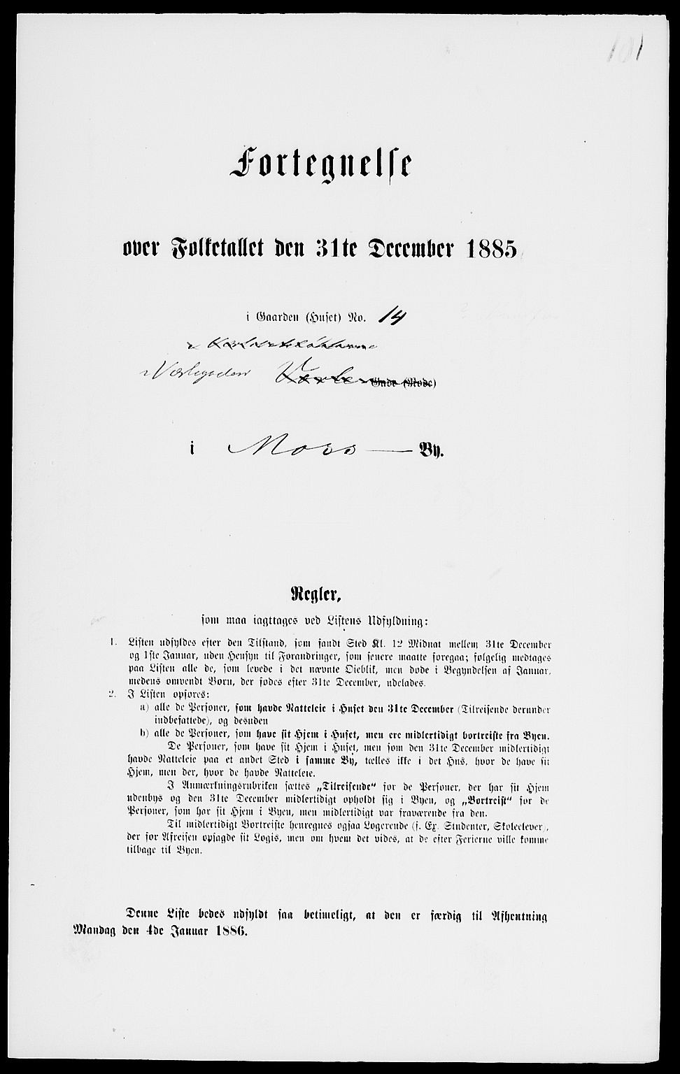 RA, Folketelling 1885 for 0104 Moss kjøpstad, 1885, s. 223
