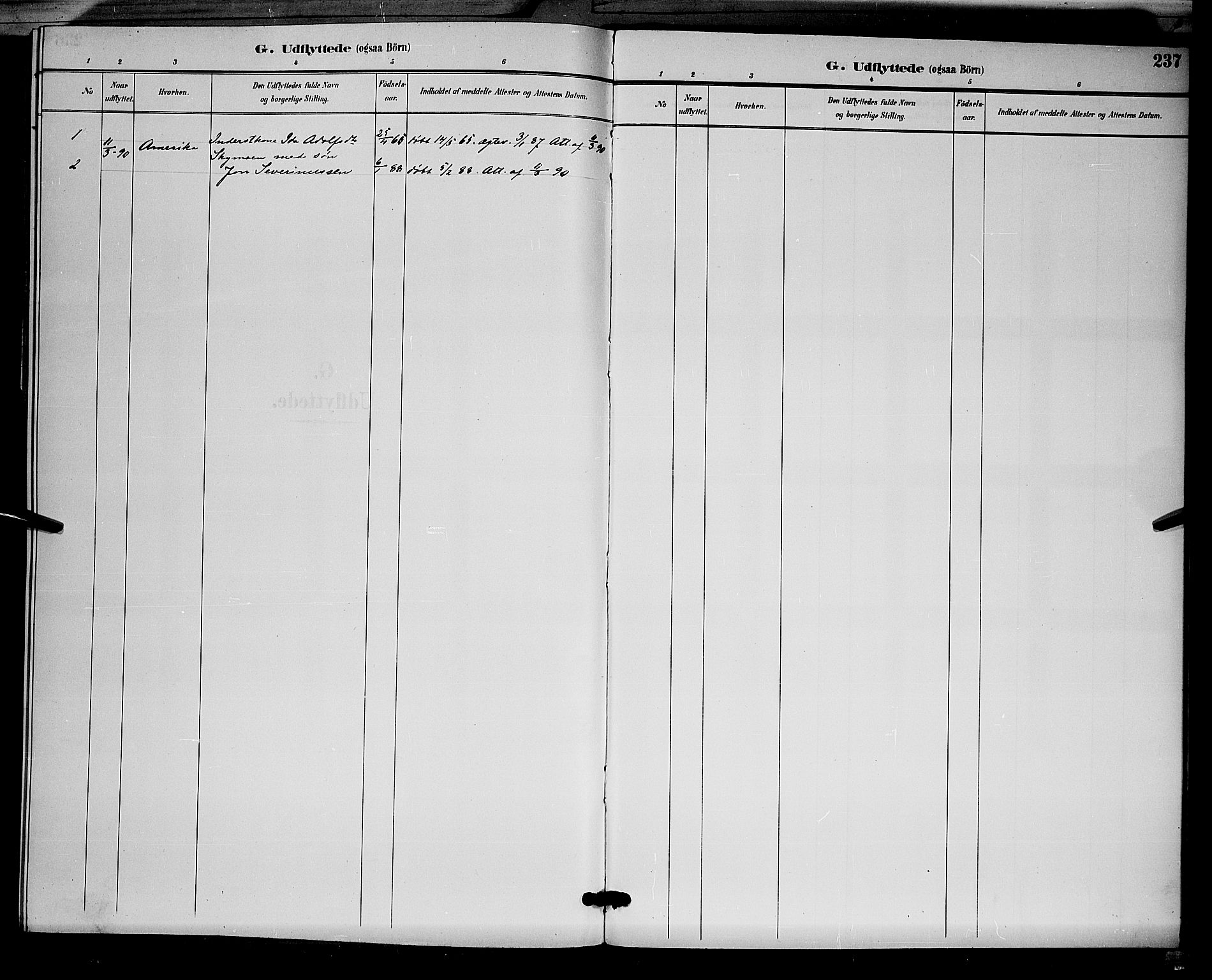 Åsnes prestekontor, SAH/PREST-042/H/Ha/Hab/L0002: Klokkerbok nr. 2, 1890-1891, s. 237