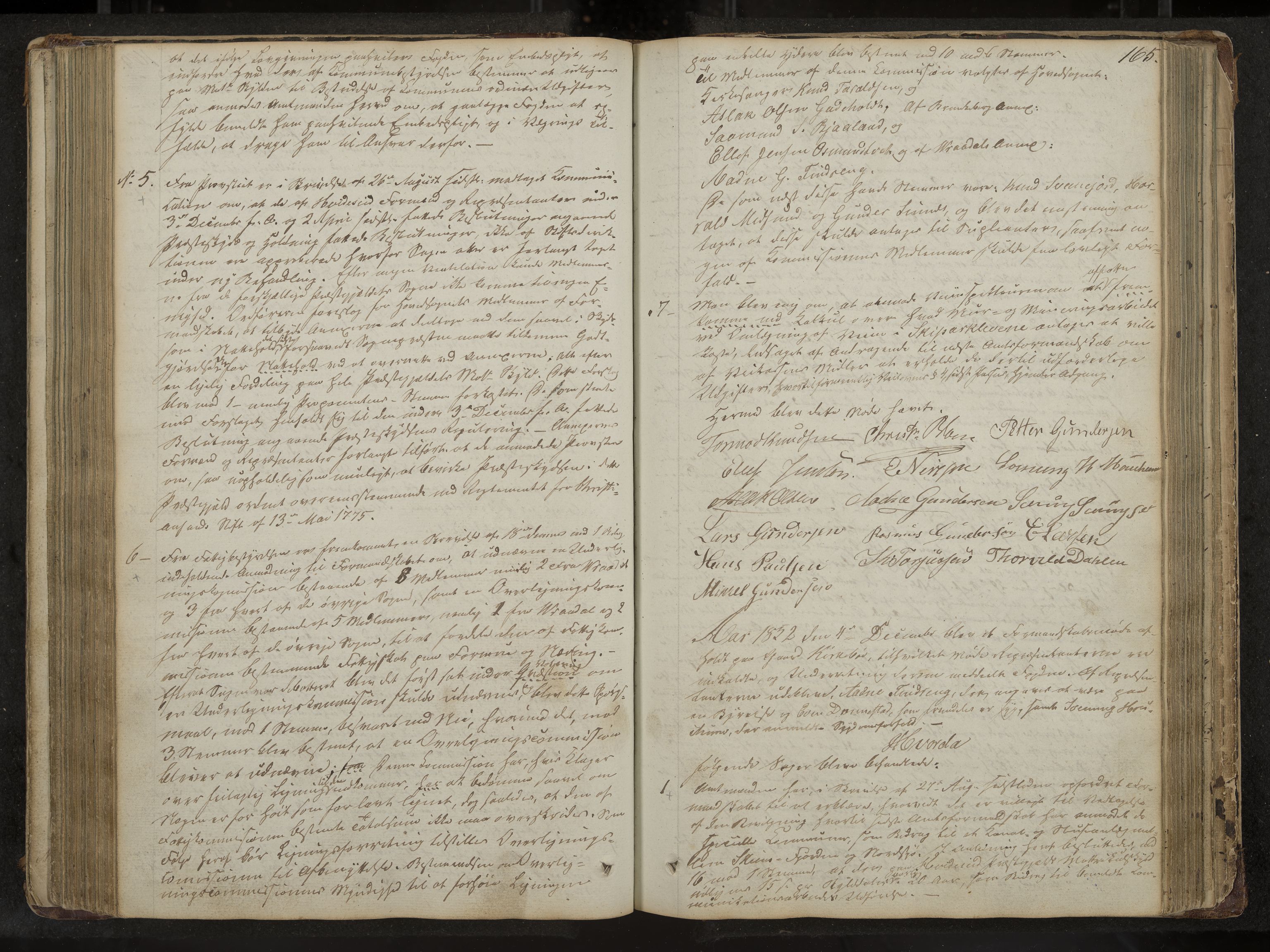 Kviteseid formannskap og sentraladministrasjon, IKAK/0829021/A/Aa/L0001: Møtebok med register, 1837-1866, s. 165