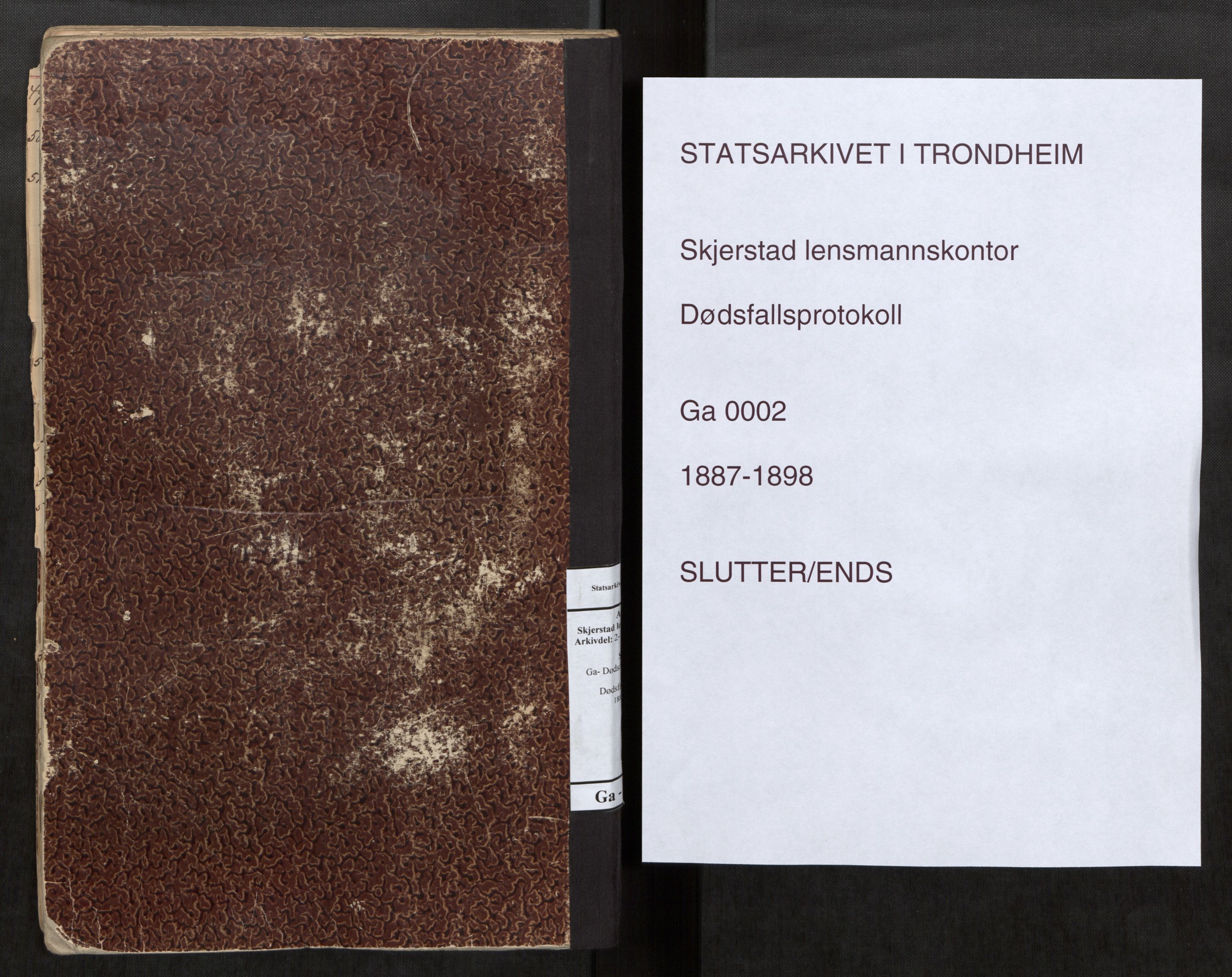 Skjerstad lensmannskontor, SAT/A-5910/2/Ga/L0002: Dødsfallsprotokoll, 1887-1898