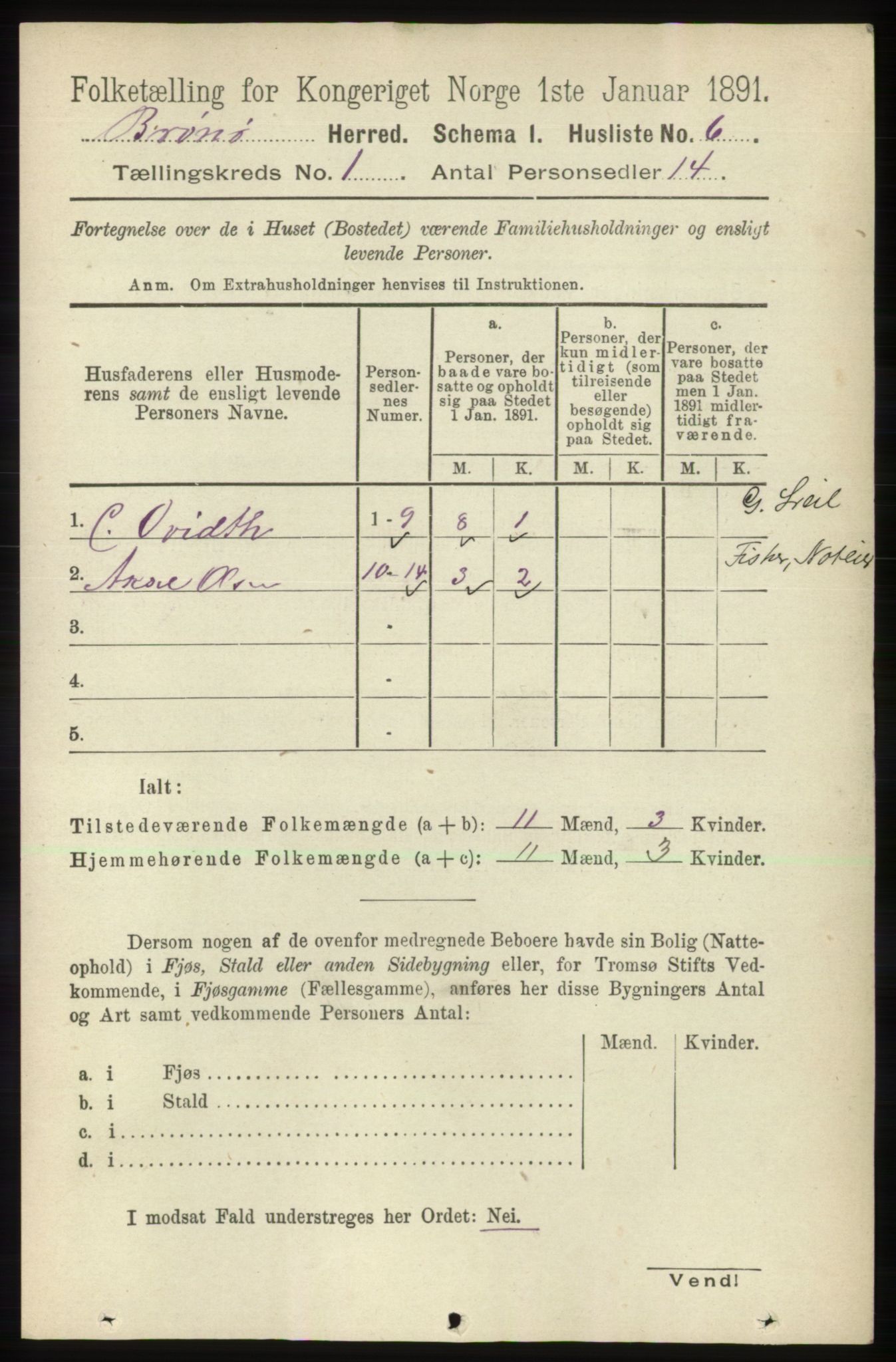 RA, Folketelling 1891 for 1814 Brønnøy herred, 1891, s. 38