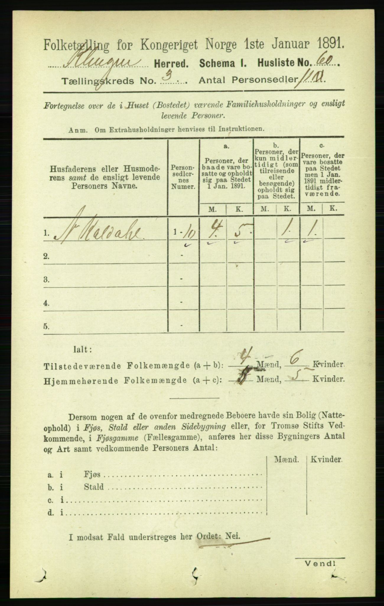 RA, Folketelling 1891 for 1746 Klinga herred, 1891, s. 700