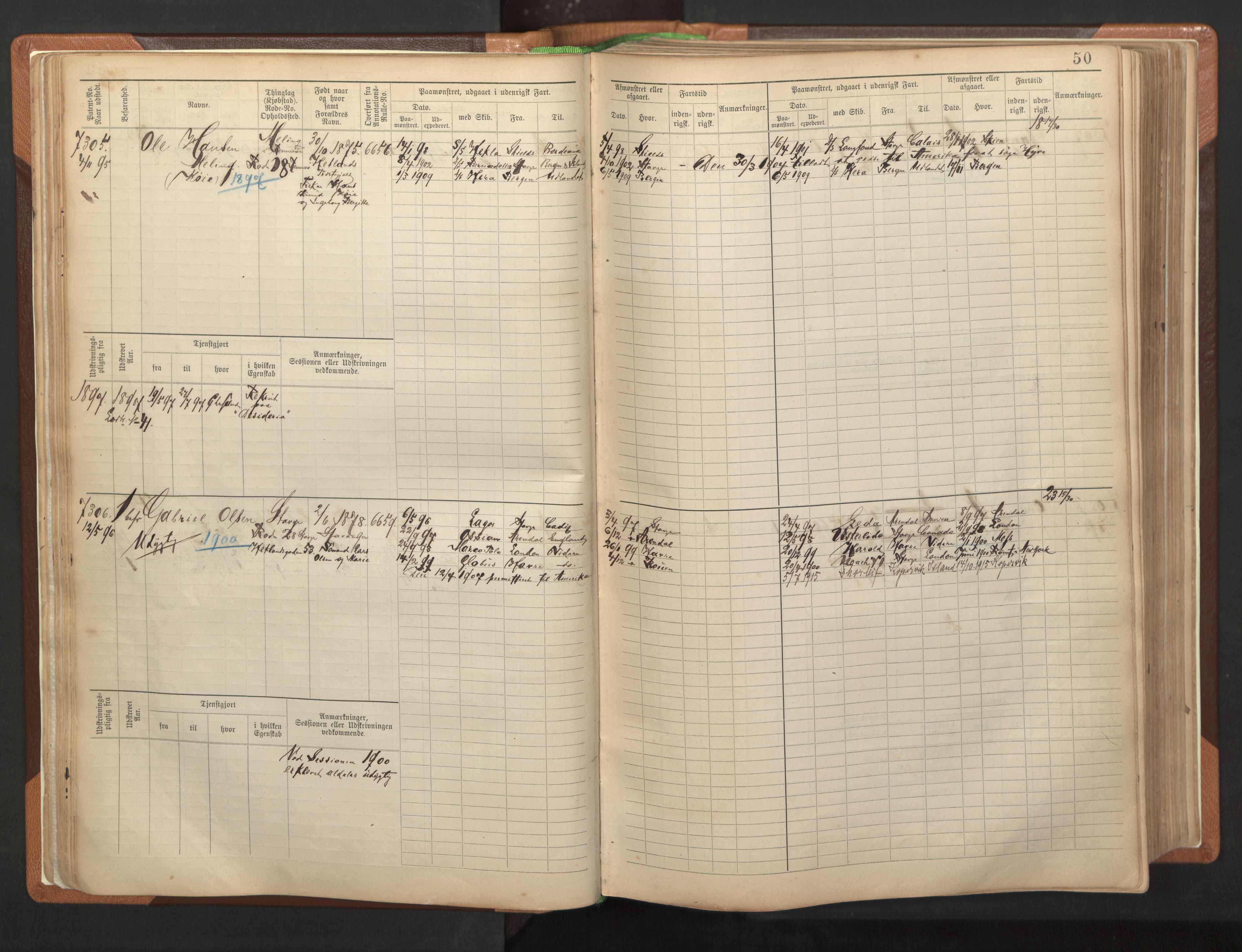 Stavanger sjømannskontor, AV/SAST-A-102006/F/Fb/Fbb/L0012: Sjøfartshovedrulle, patentnr. 7207-8158, 1894-1904, s. 53