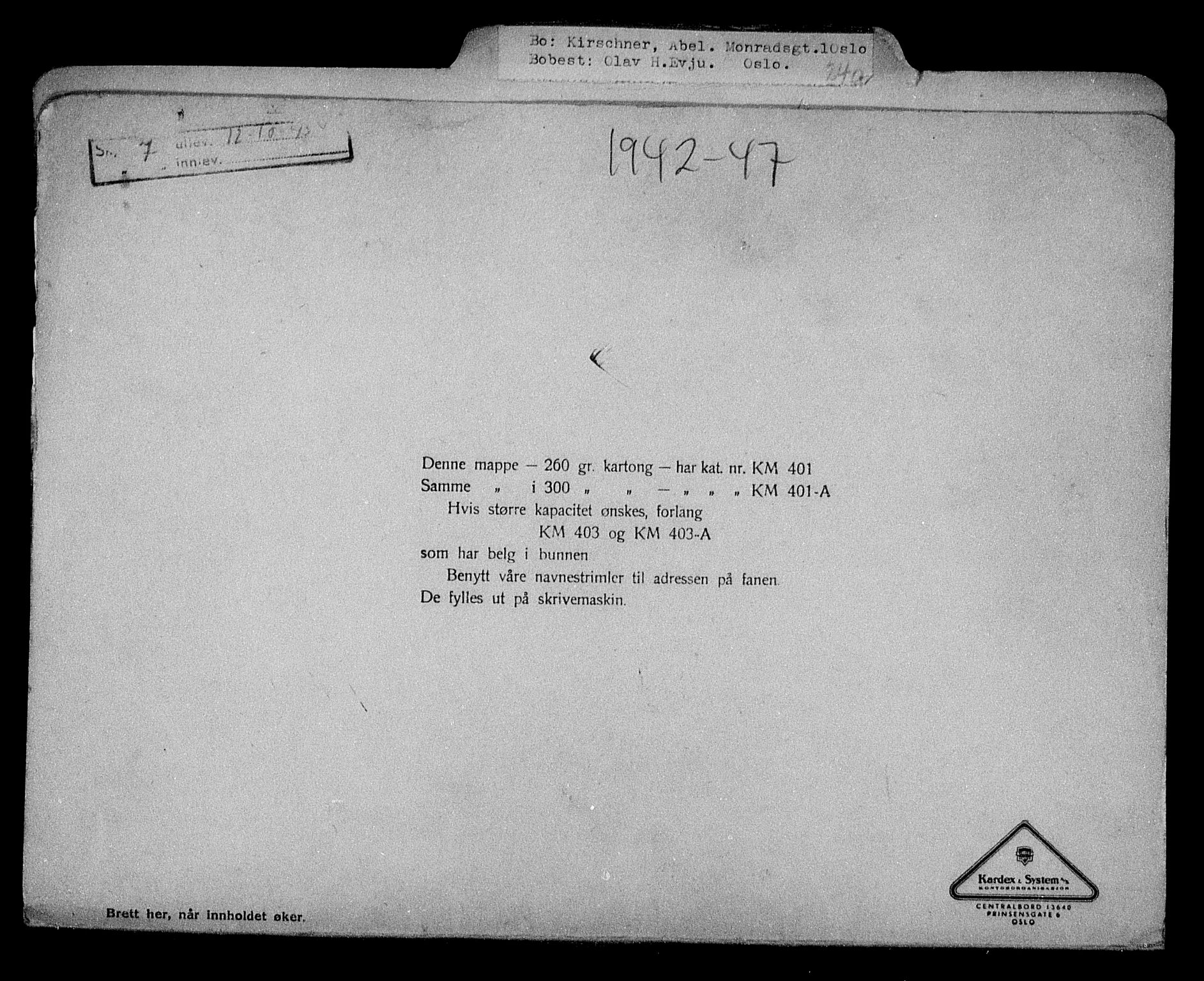 Justisdepartementet, Tilbakeføringskontoret for inndratte formuer, AV/RA-S-1564/H/Hc/Hcc/L0951: --, 1945-1947, s. 321
