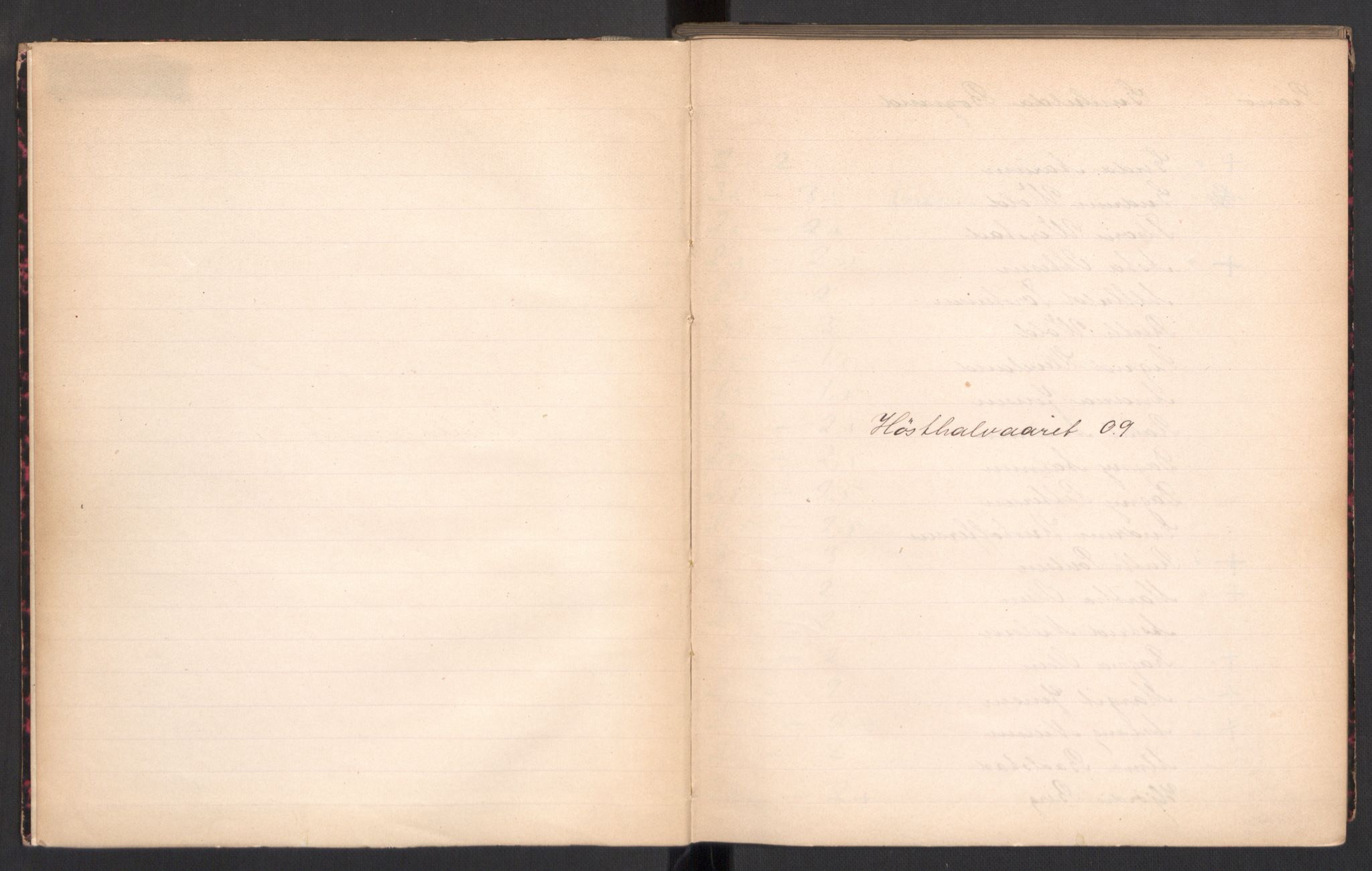 Musikkonservatoriet i Oslo, AV/RA-PA-1761/F/Fa/L0003/0011: Oversikt over lærere, elever, m.m. / Musikkonservatoriet - Skoleåret 1909-1910, 1909-1910