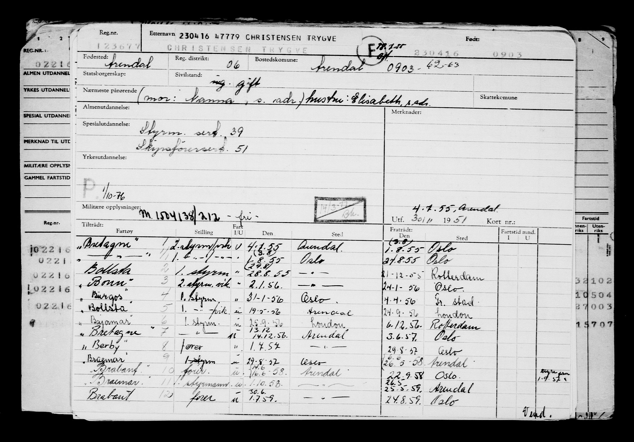 Direktoratet for sjømenn, AV/RA-S-3545/G/Gb/L0138: Hovedkort, 1916, s. 456