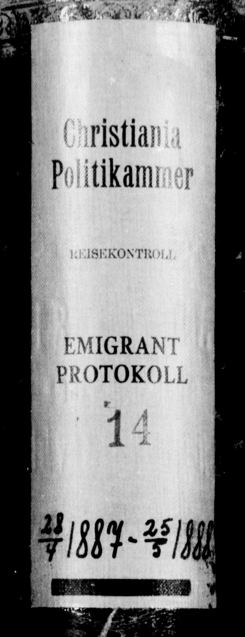 Oslo politidistrikt, SAO/A-10085/E/Ee/Eef/L0014: Emigrantprotokoll, 1887-1888