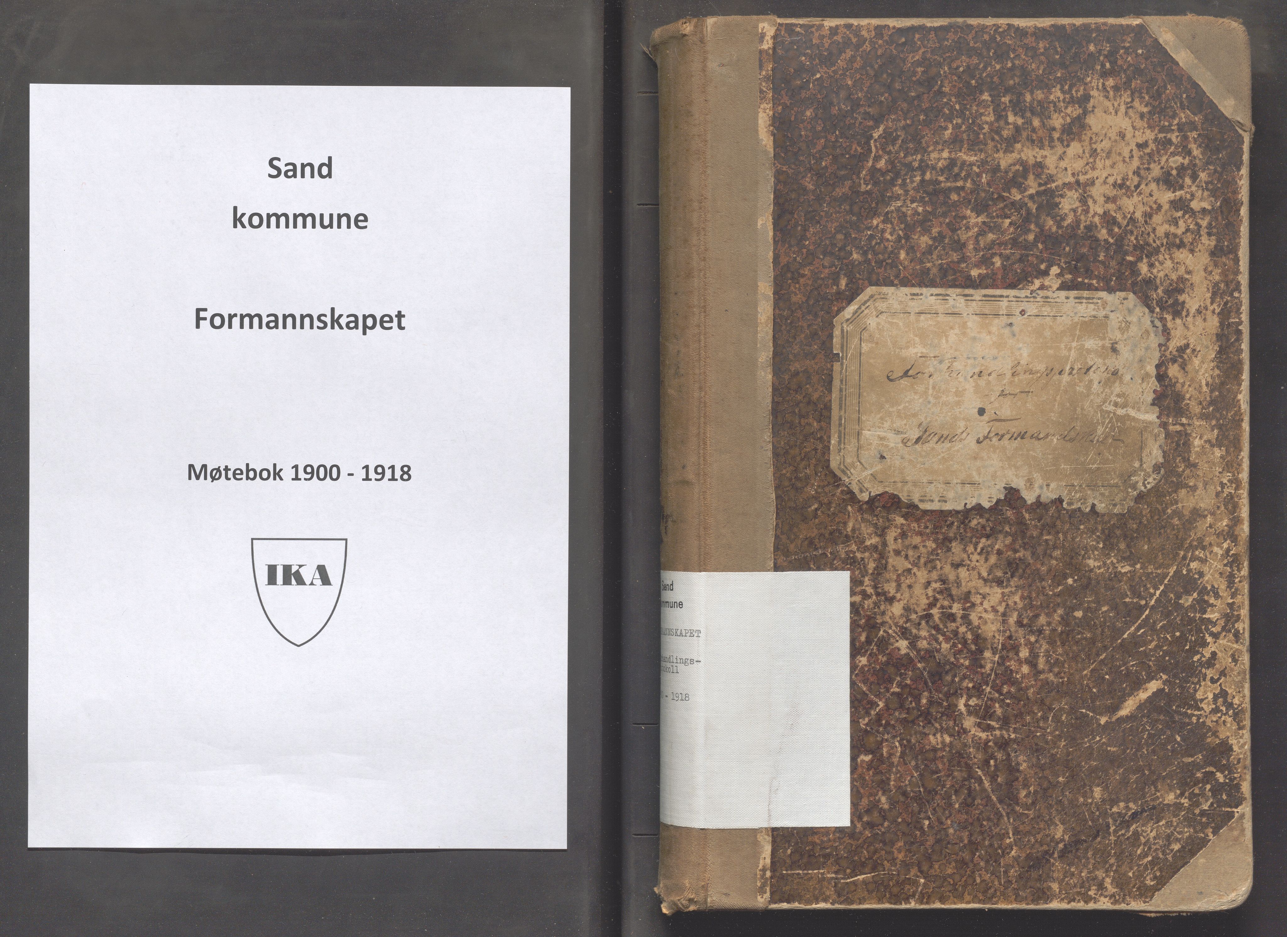 Sand kommune - Formannskapet, IKAR/K-102092/A/Aa/L0003: Møtebok, 1900-1918