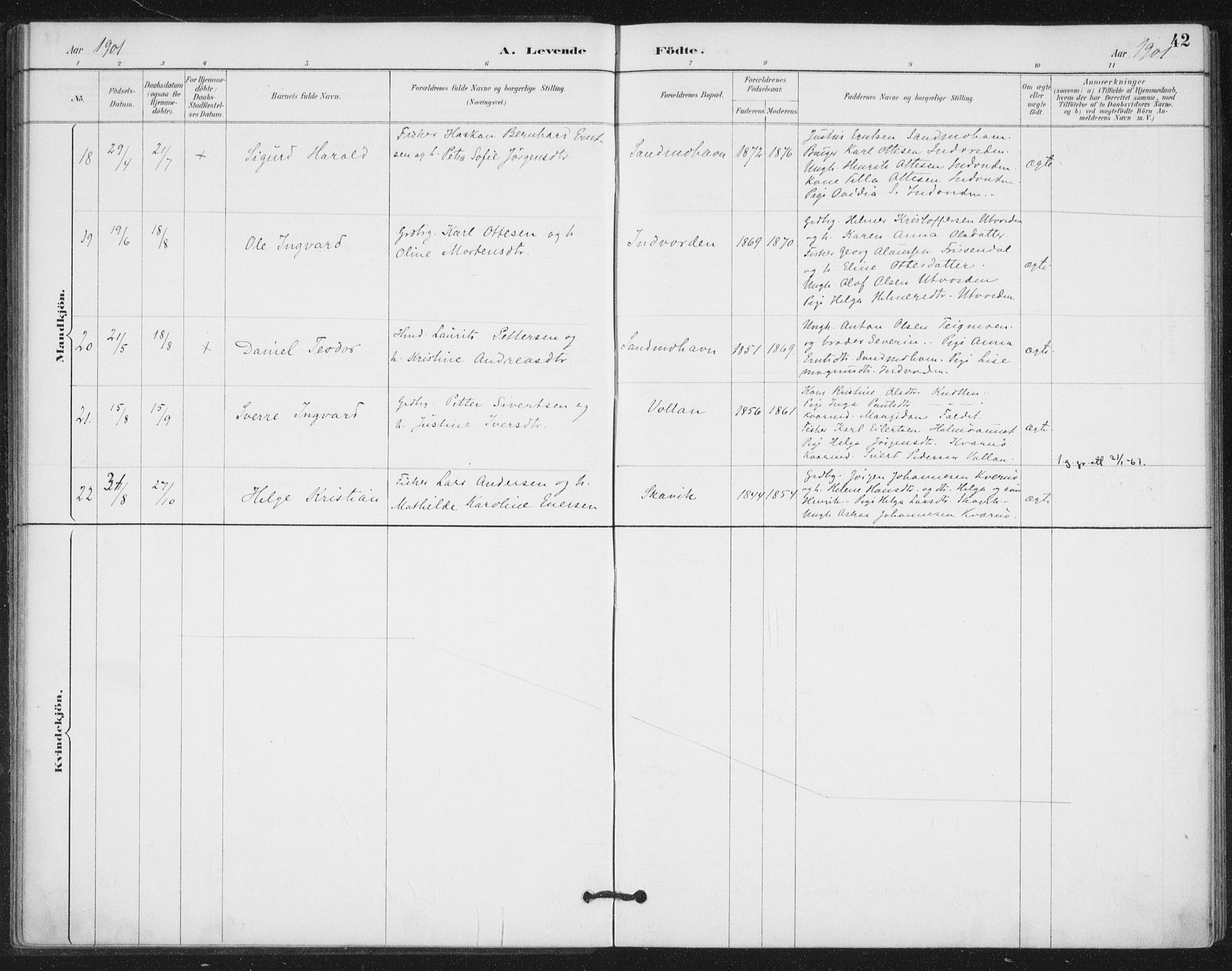 Ministerialprotokoller, klokkerbøker og fødselsregistre - Nord-Trøndelag, AV/SAT-A-1458/772/L0603: Ministerialbok nr. 772A01, 1885-1912, s. 42