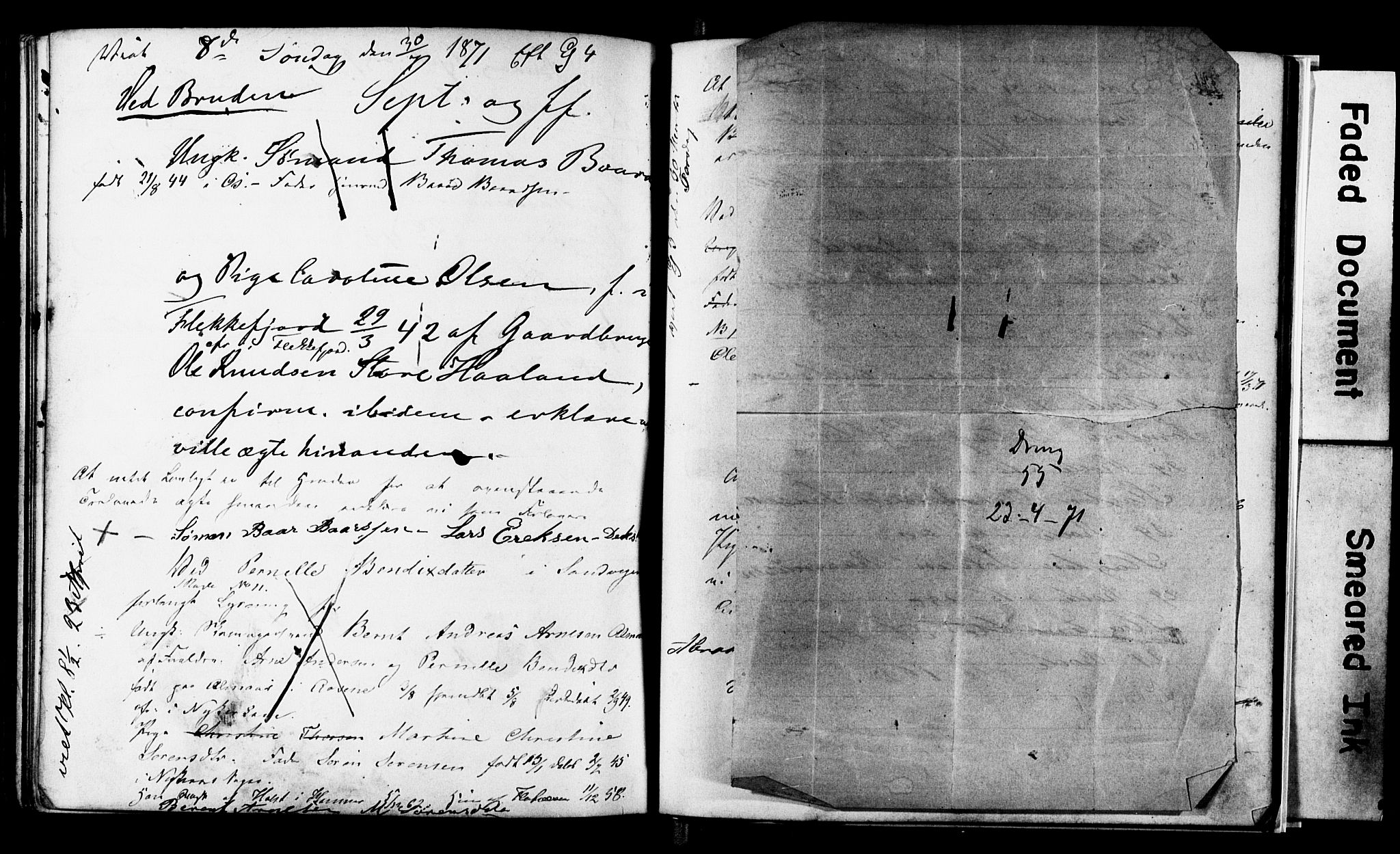 Korskirken sokneprestembete, SAB/A-76101: Forlovererklæringer nr. II.5.3, 1865-1871, s. 217