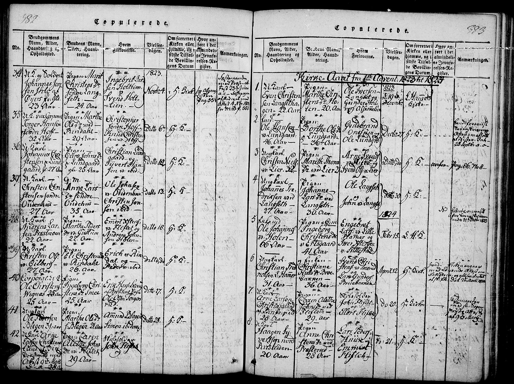 Fåberg prestekontor, AV/SAH-PREST-086/H/Ha/Haa/L0003: Ministerialbok nr. 3, 1818-1833, s. 382-383
