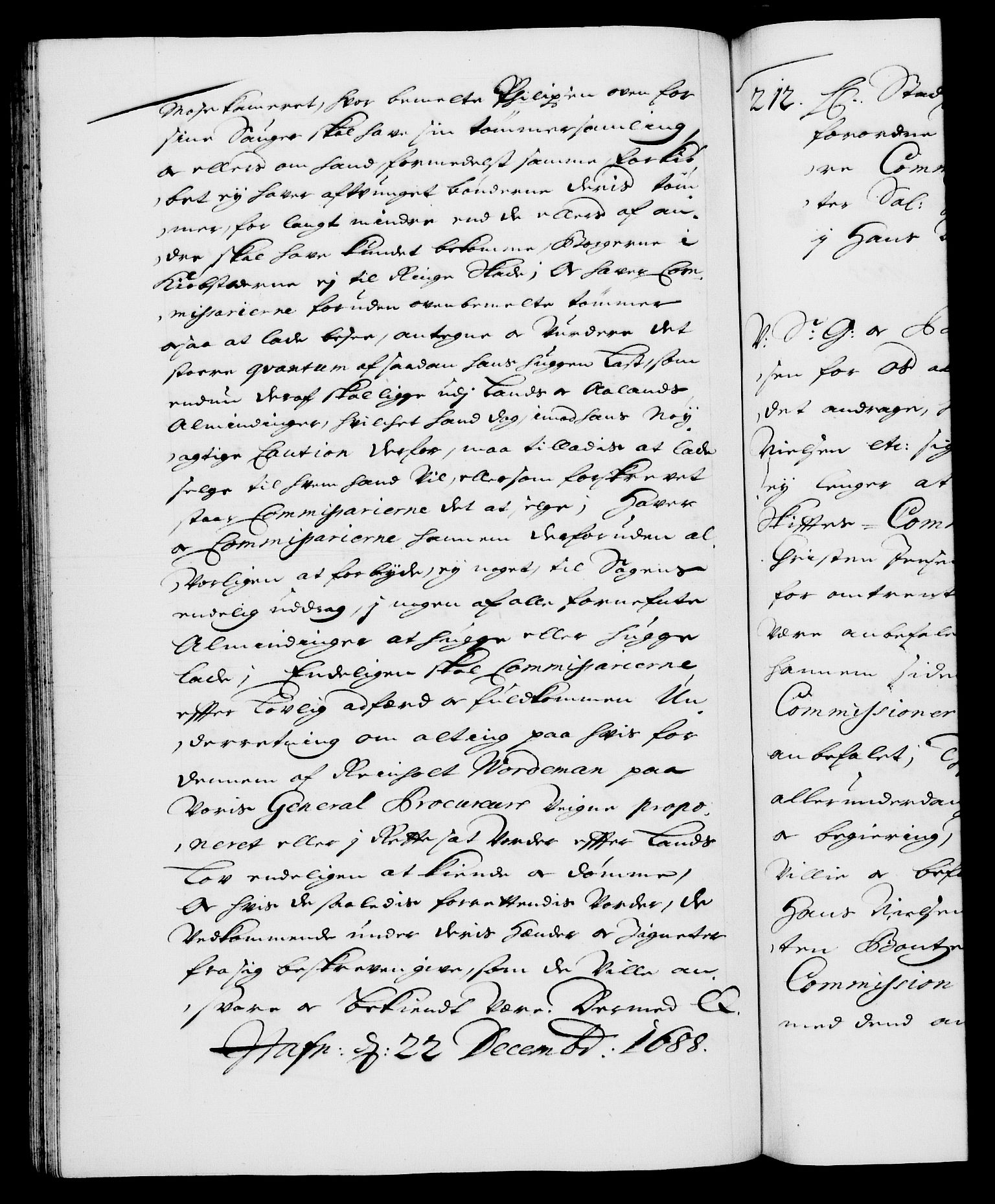 Danske Kanselli 1572-1799, AV/RA-EA-3023/F/Fc/Fca/Fcab/L0014: Norske tegnelser (mikrofilm), 1688-1691, s. 158b