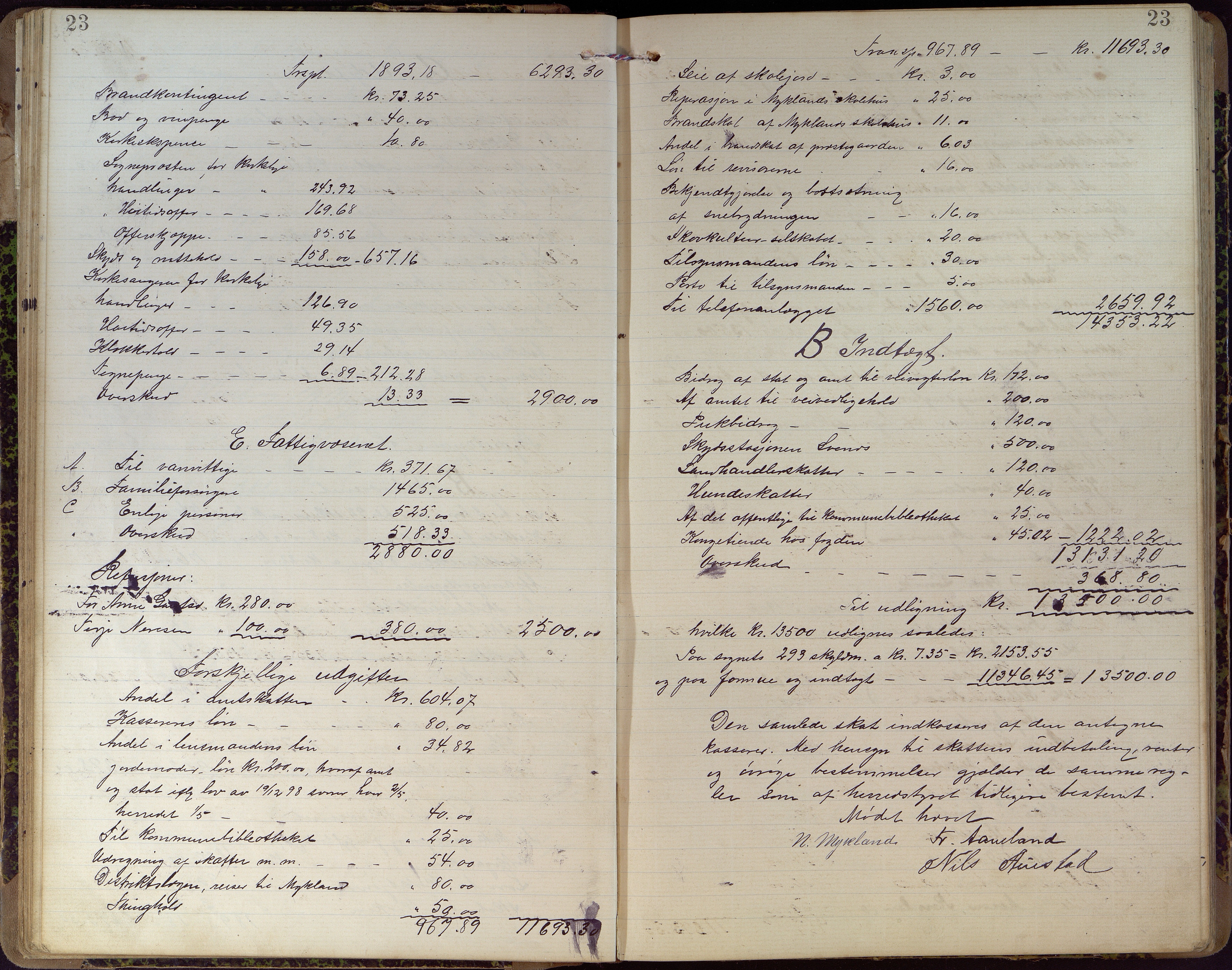 Mykland kommune, Formannskap og kommunestyre, AAKS/KA0932-120/A/L0001b: Forhandlingsprotokoll , 1902-1915, s. 23