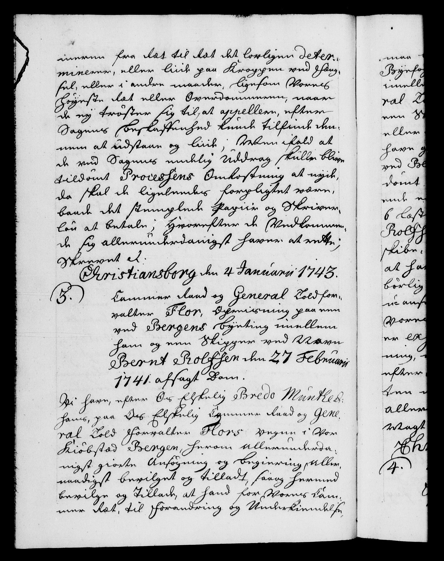 Danske Kanselli 1572-1799, AV/RA-EA-3023/F/Fc/Fca/Fcaa/L0033: Norske registre, 1743-1744, s. 2b