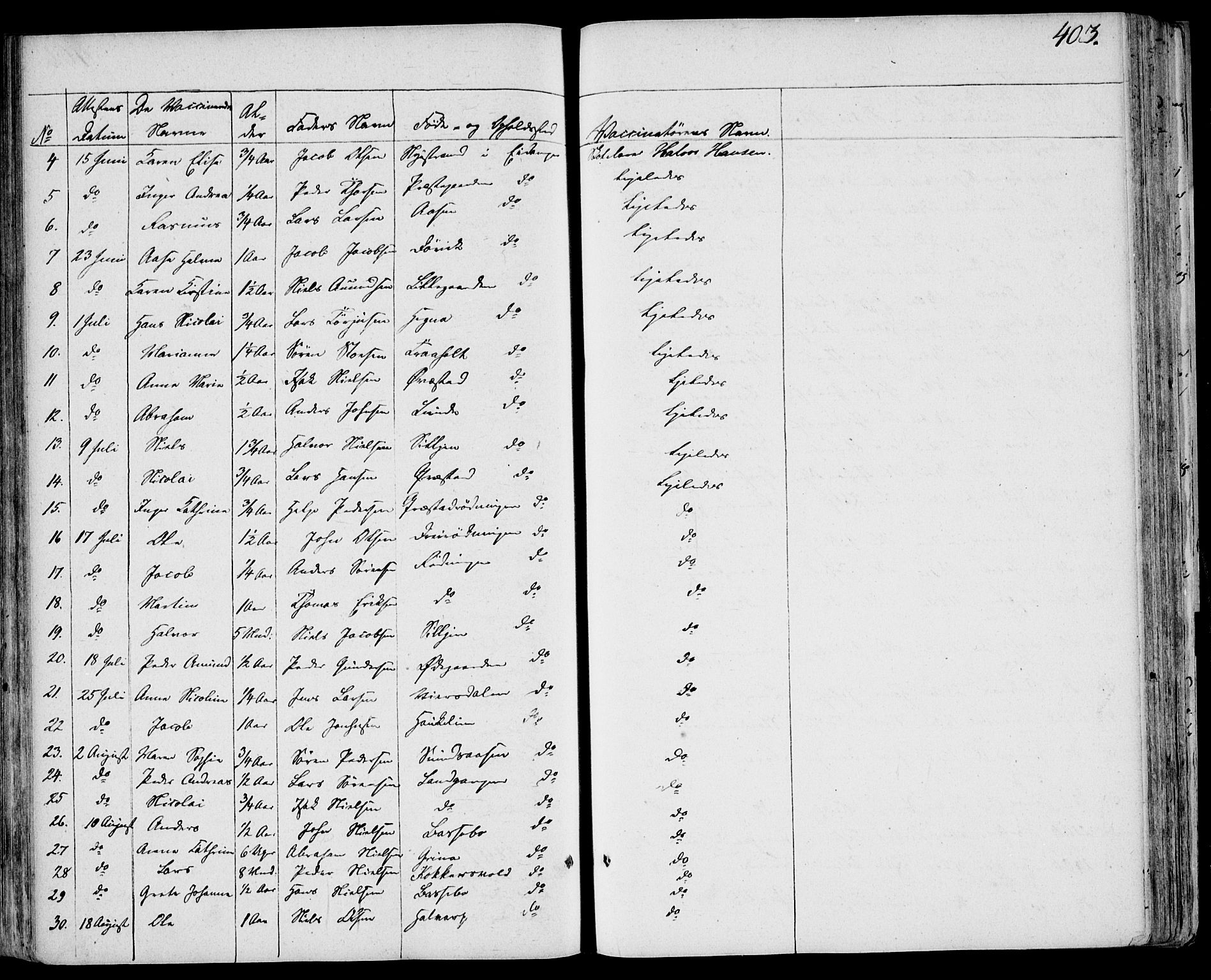Eidanger kirkebøker, AV/SAKO-A-261/F/Fa/L0008: Ministerialbok nr. 8, 1831-1858, s. 403