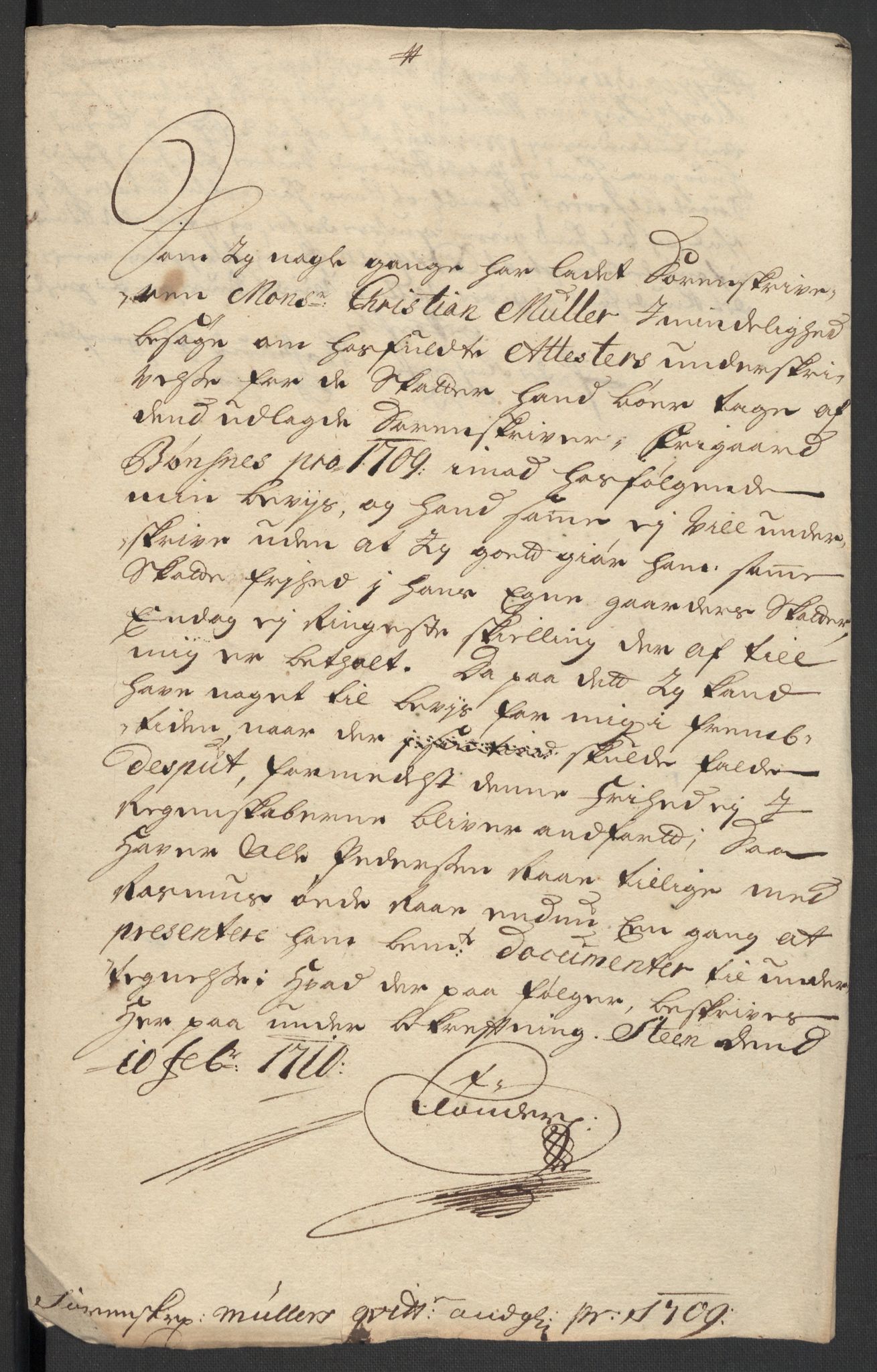Rentekammeret inntil 1814, Reviderte regnskaper, Fogderegnskap, RA/EA-4092/R23/L1468: Fogderegnskap Ringerike og Hallingdal, 1709-1710, s. 183