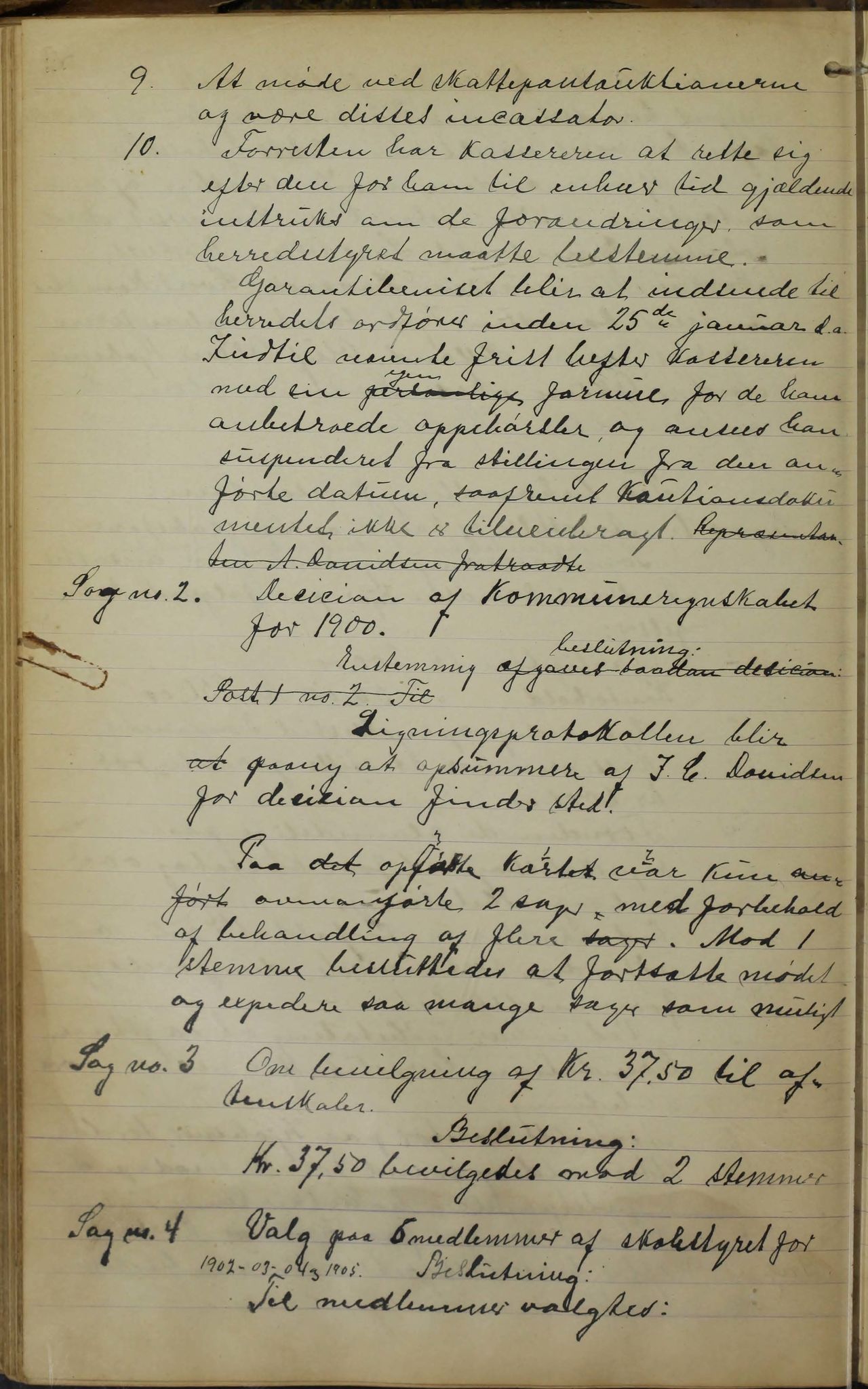 Tysfjord kommune. Formannskapet, AIN/K-18500.150/100/L0002: Forhandlingsprotokoll for Tysfjordens formandskap, 1895-1912