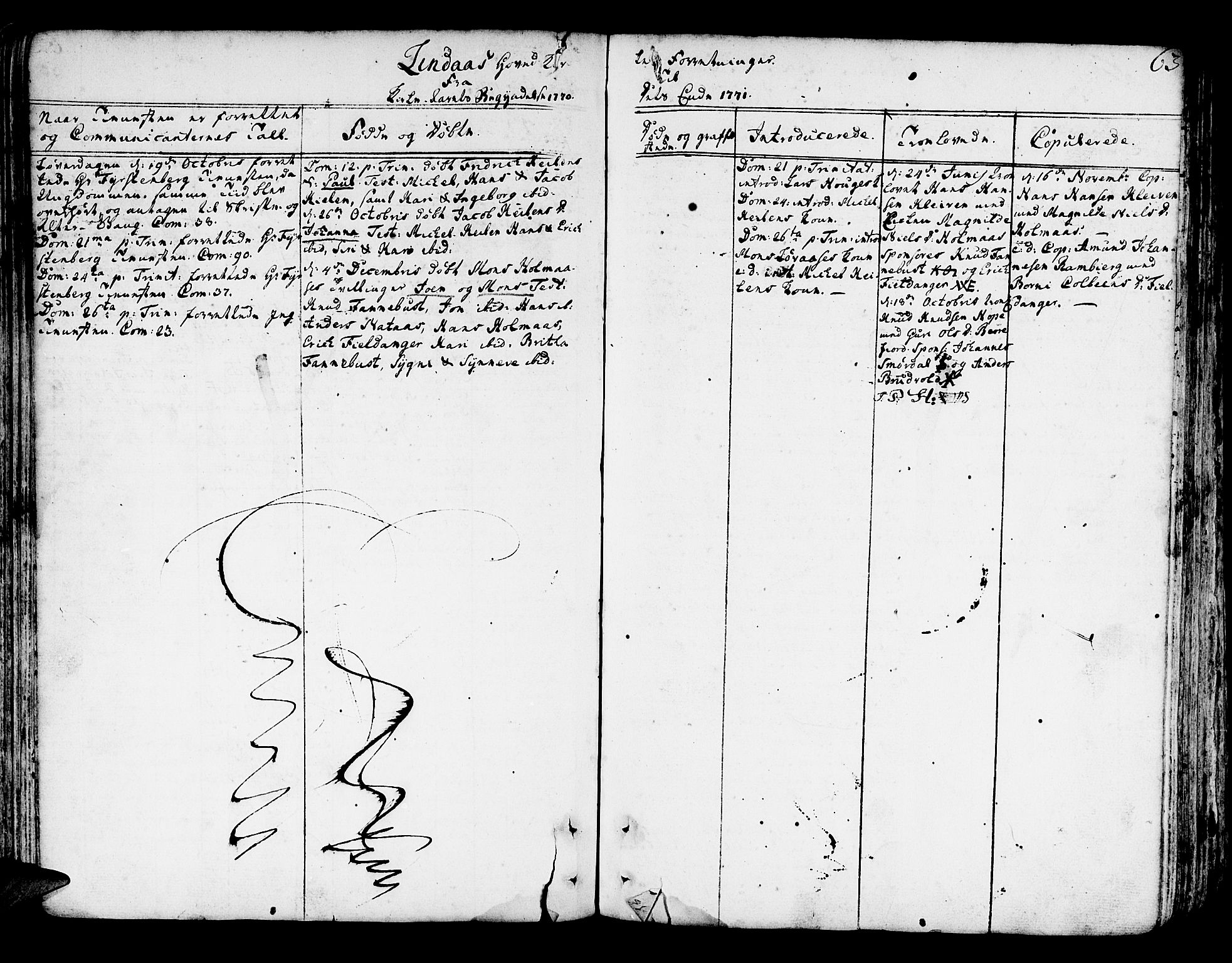 Lindås Sokneprestembete, AV/SAB-A-76701/H/Haa/Haaa/L0004: Ministerialbok nr. A 4, 1764-1791, s. 63