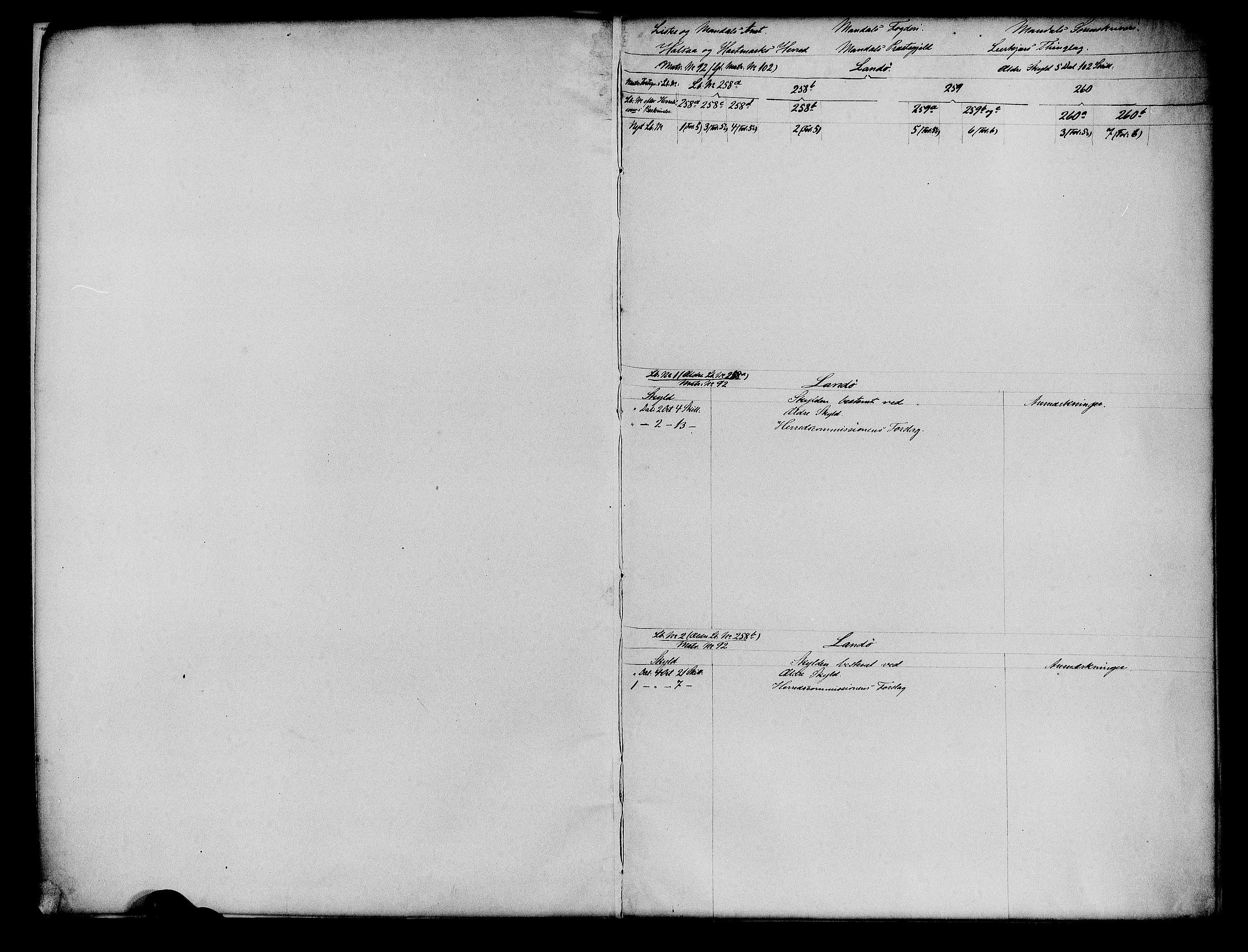 Matrikkelrevisjonen av 1863, AV/RA-S-1530/F/Fe/L0172/0002: Halse og Harkmark / II. Skylddelingsprotokoll med revisjoner, 1863