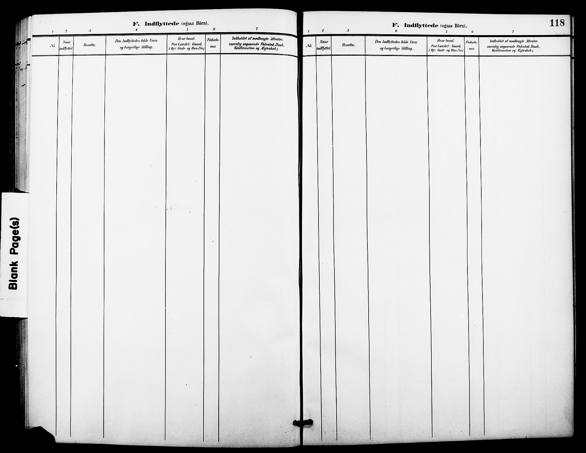 Hurum kirkebøker, SAKO/A-229/G/Gc/L0001: Klokkerbok nr. III 1, 1901-1925, s. 118