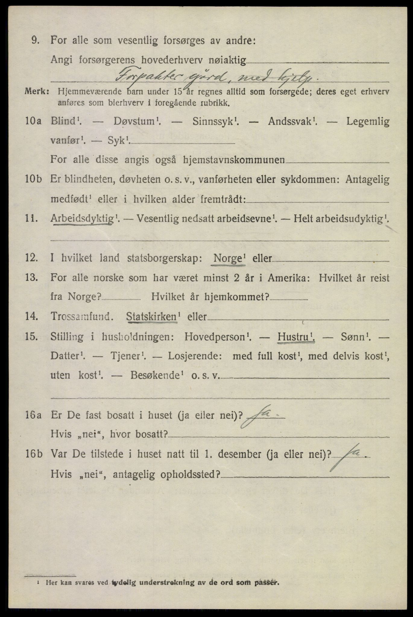 SAST, Folketelling 1920 for 1121 Time herred, 1920, s. 7112