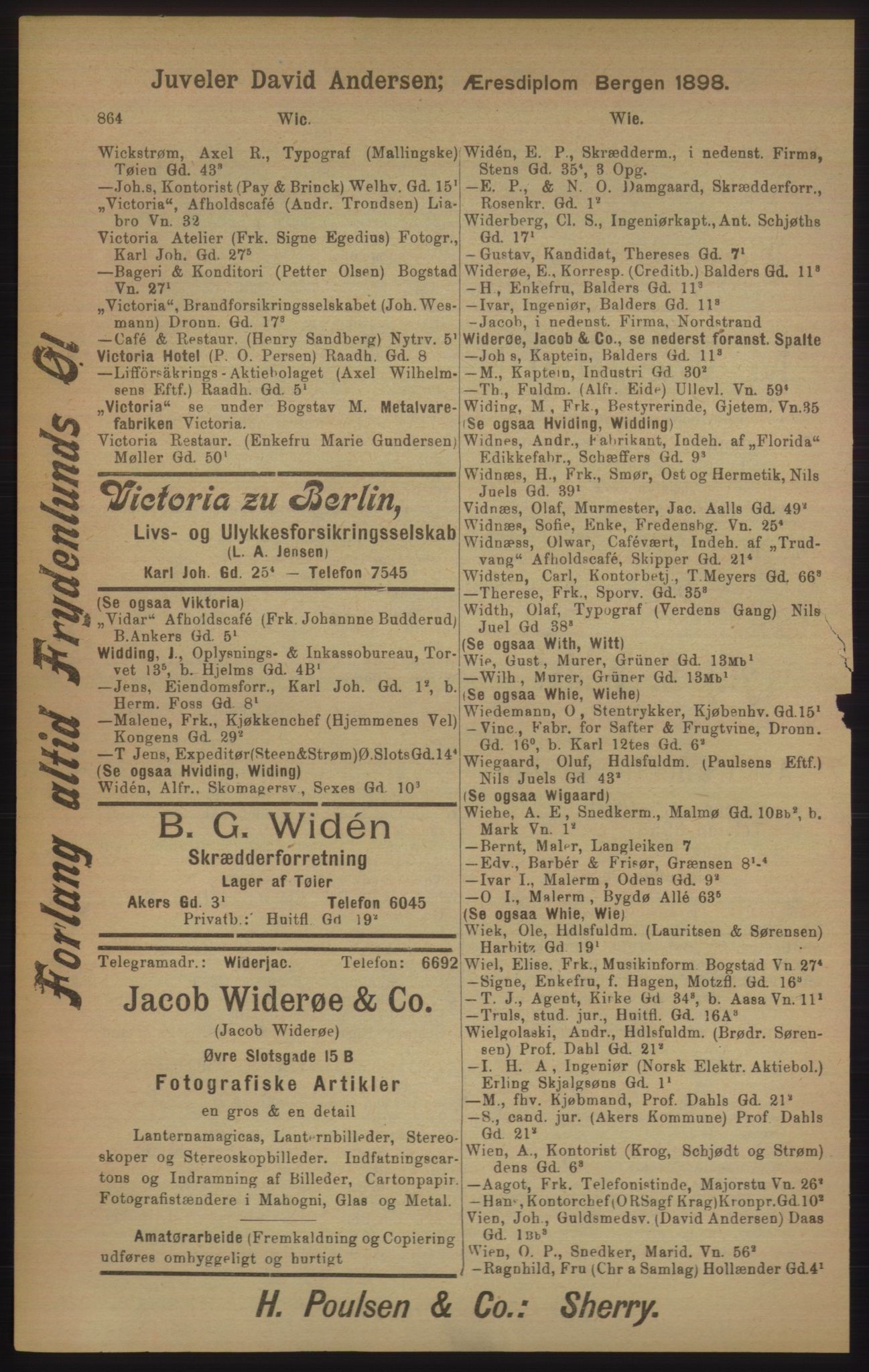 Kristiania/Oslo adressebok, PUBL/-, 1905, s. 864