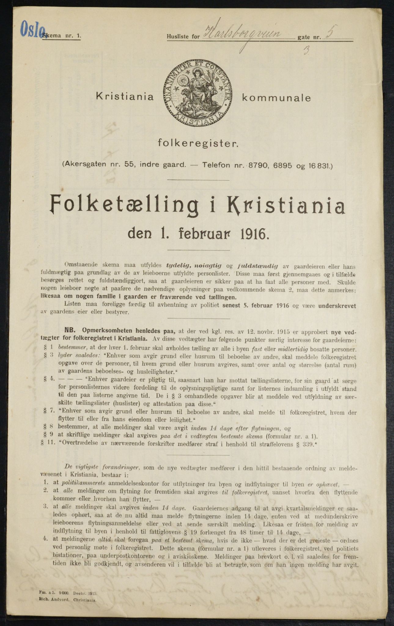 OBA, Kommunal folketelling 1.2.1916 for Kristiania, 1916, s. 49981