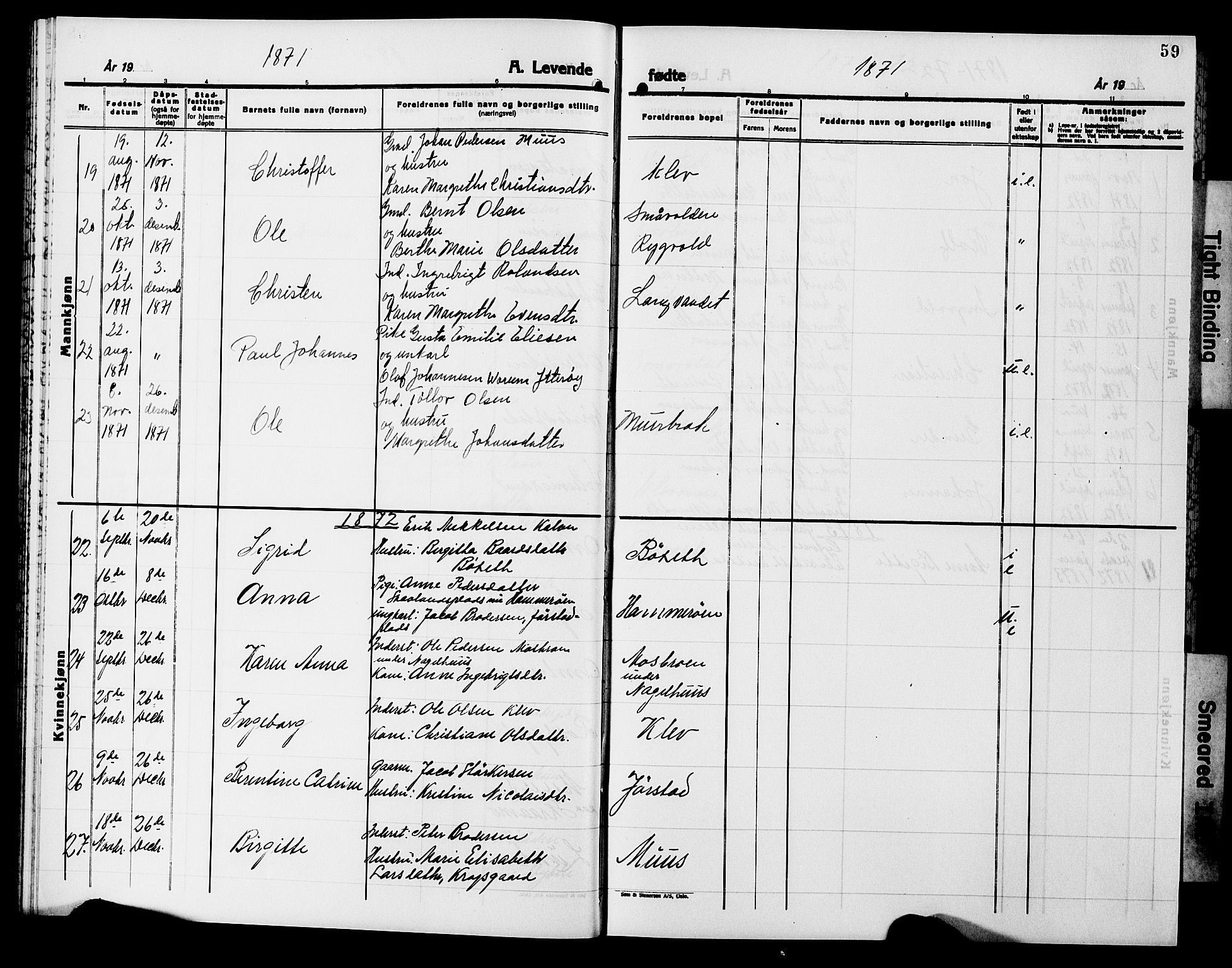 Ministerialprotokoller, klokkerbøker og fødselsregistre - Nord-Trøndelag, SAT/A-1458/749/L0485: Ministerialbok nr. 749D01, 1857-1872, s. 59