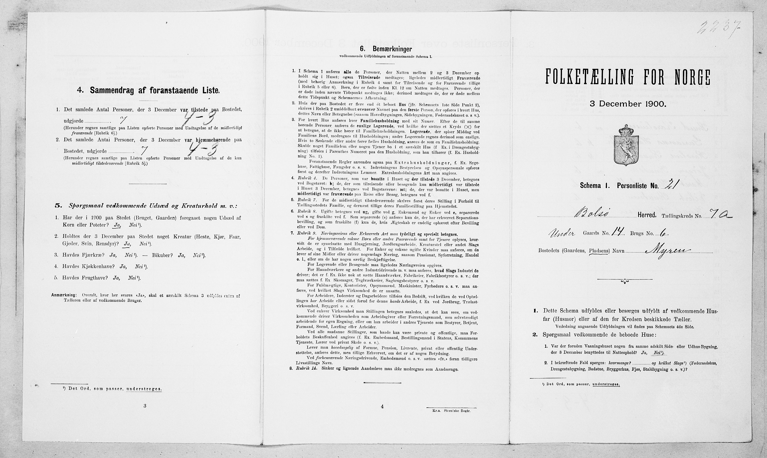 SAT, Folketelling 1900 for 1544 Bolsøy herred, 1900, s. 1224