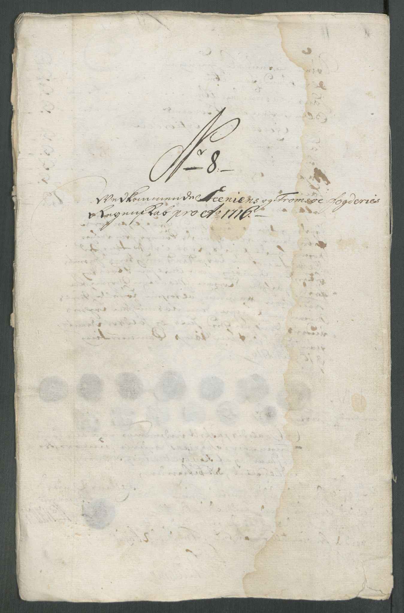 Rentekammeret inntil 1814, Reviderte regnskaper, Fogderegnskap, AV/RA-EA-4092/R68/L4762: Fogderegnskap Senja og Troms, 1716, s. 88