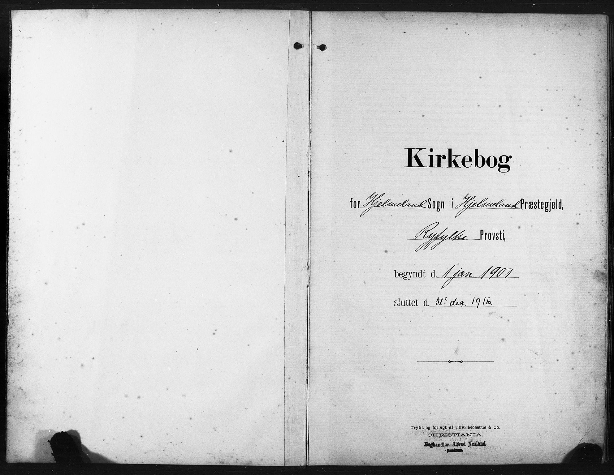 Hjelmeland sokneprestkontor, SAST/A-101843/02/A/L0002: Ministerialbok nr. A 17, 1901-1916