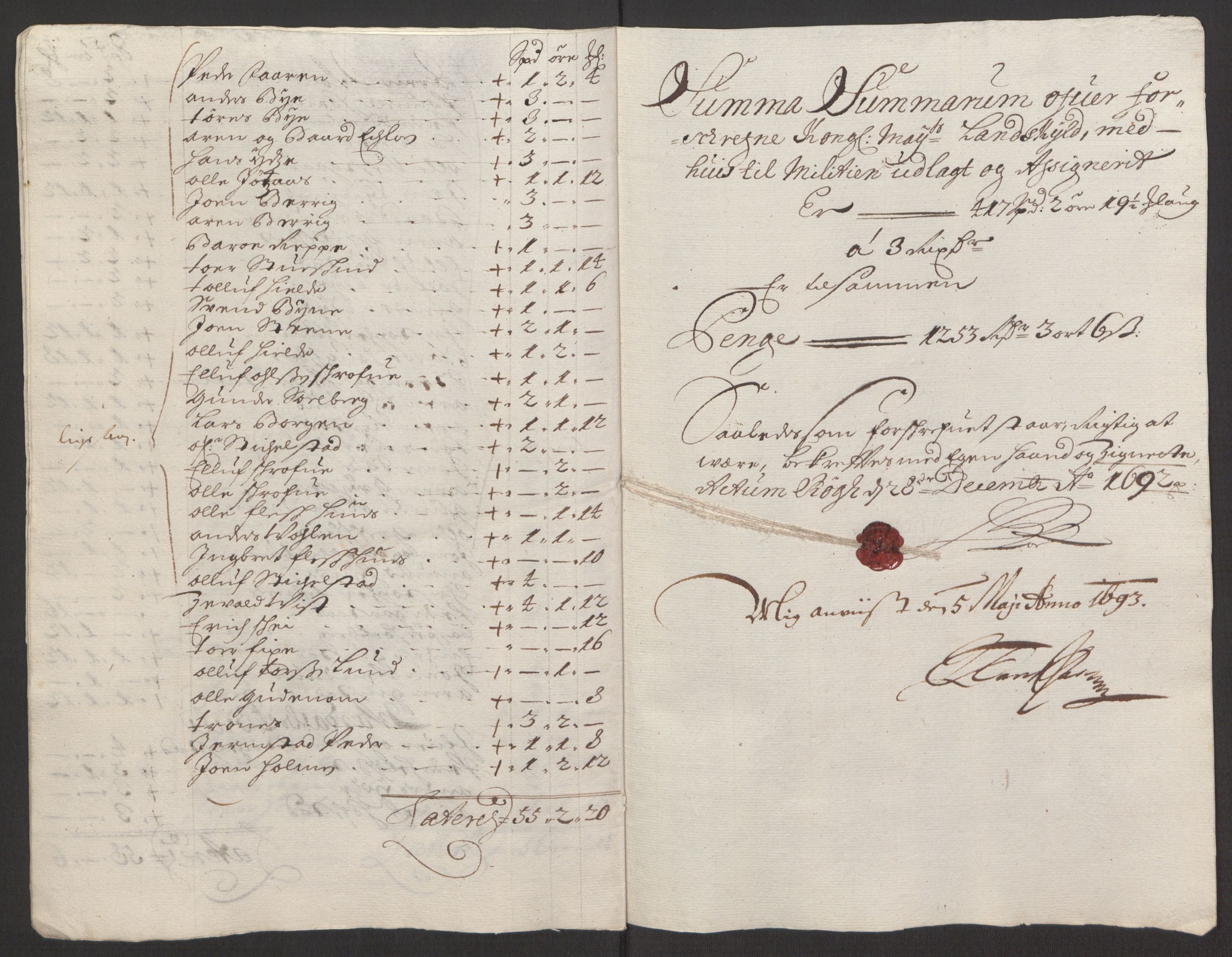 Rentekammeret inntil 1814, Reviderte regnskaper, Fogderegnskap, RA/EA-4092/R62/L4185: Fogderegnskap Stjørdal og Verdal, 1692, s. 177