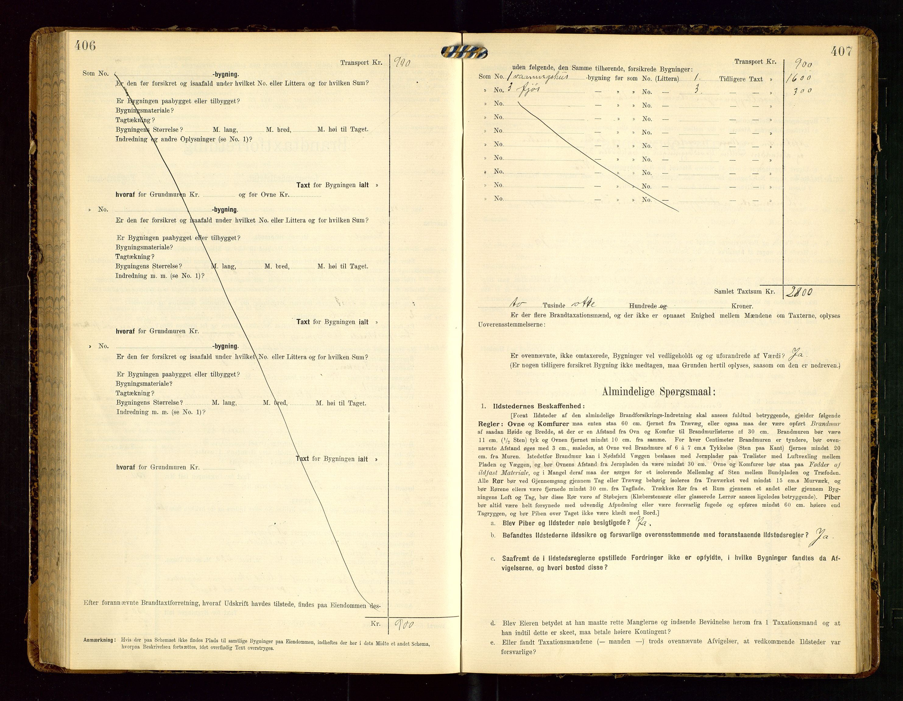 Lund lensmannskontor, AV/SAST-A-100303/Gob/L0002: "Brandtakstprotokol", 1908-1918, s. 406-407