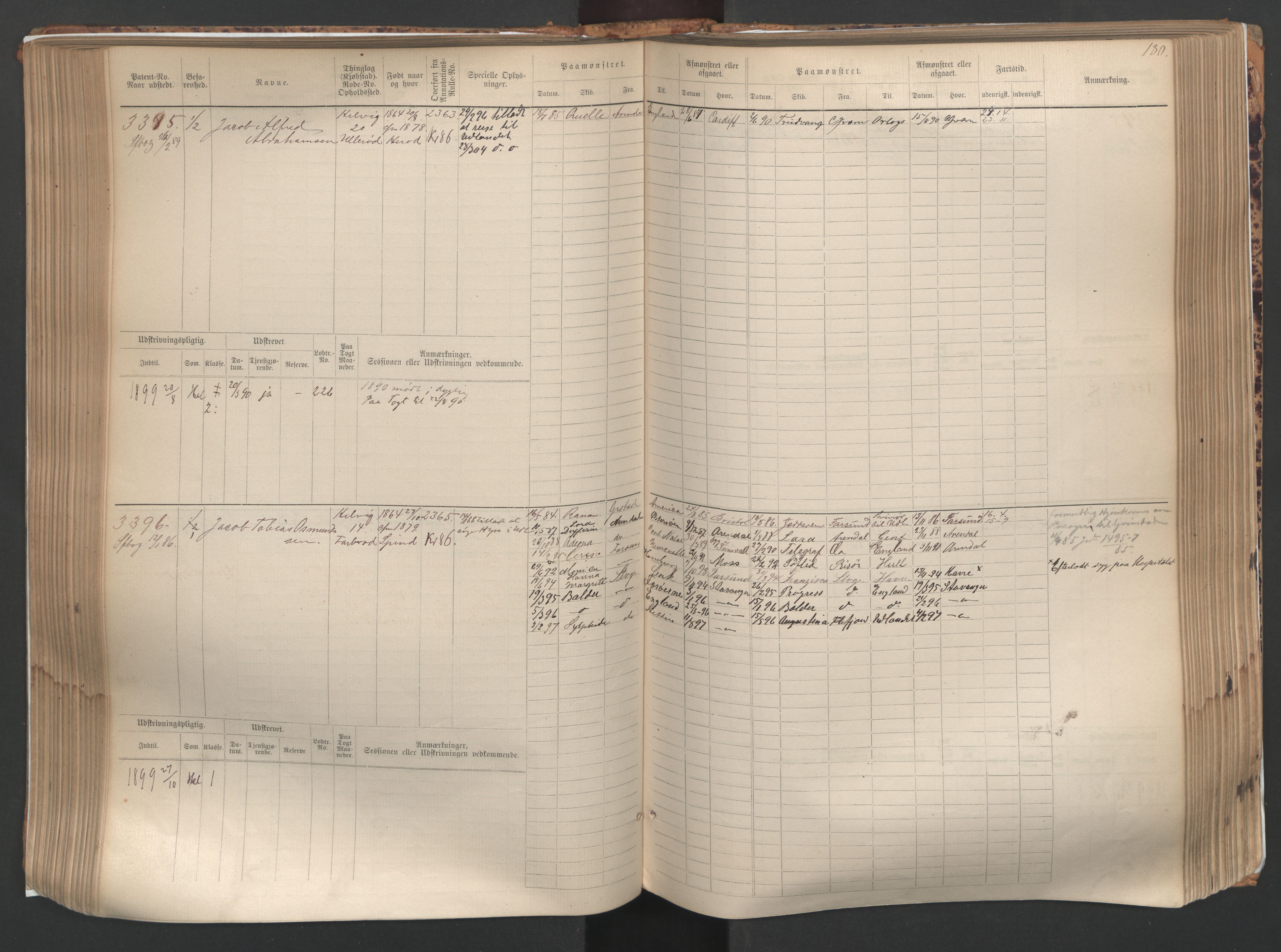 Farsund mønstringskrets, AV/SAK-2031-0017/F/Fb/L0005: Hovedrulle nr 3041-3804, M-8, 1883-1930, s. 183