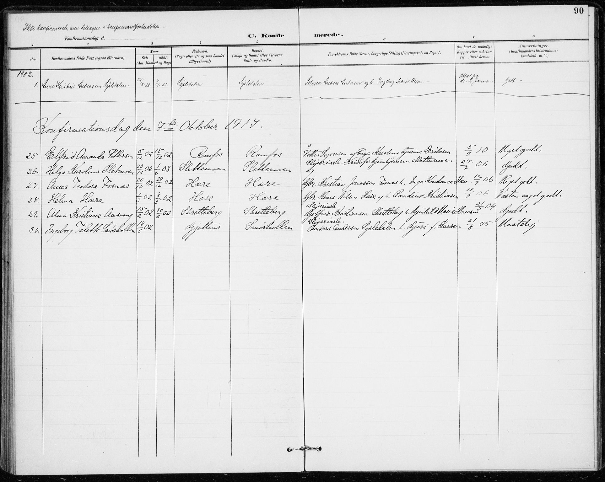 Modum kirkebøker, AV/SAKO-A-234/F/Fa/L0020: Ministerialbok nr. 20, 1900-1917, s. 90
