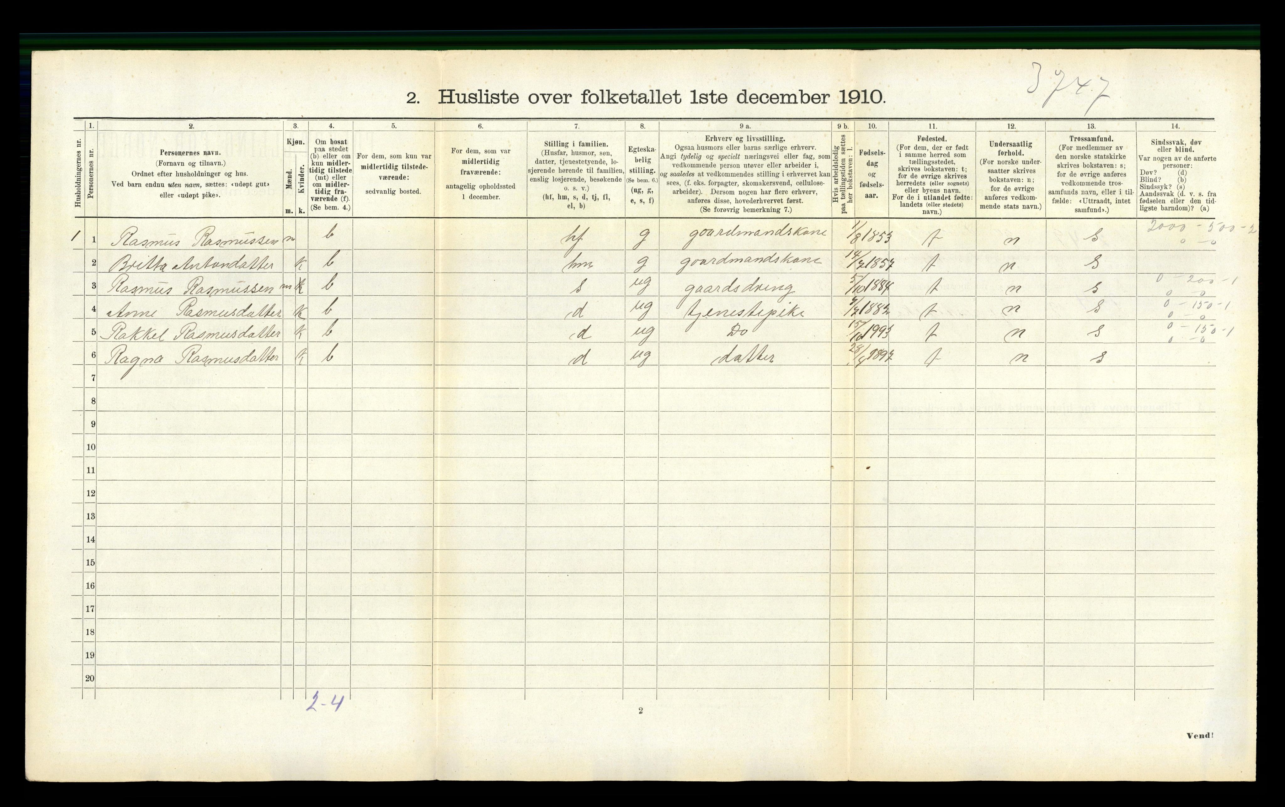 RA, Folketelling 1910 for 1446 Breim herred, 1910, s. 295
