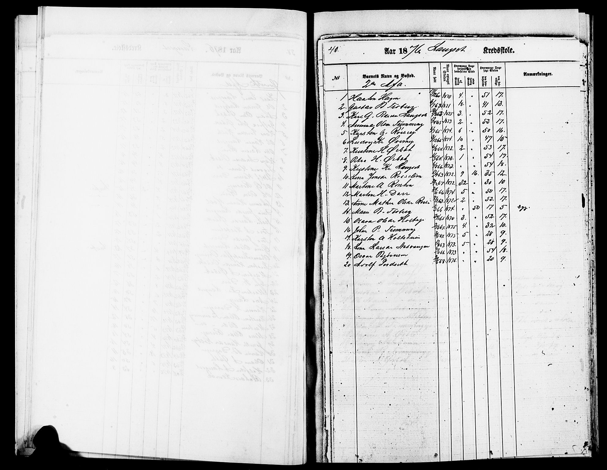 Eidsvoll prestekontor Kirkebøker, AV/SAO-A-10888/O/Oa/L0004: Annen kirkebok nr. 4, 1870-1896, s. 40