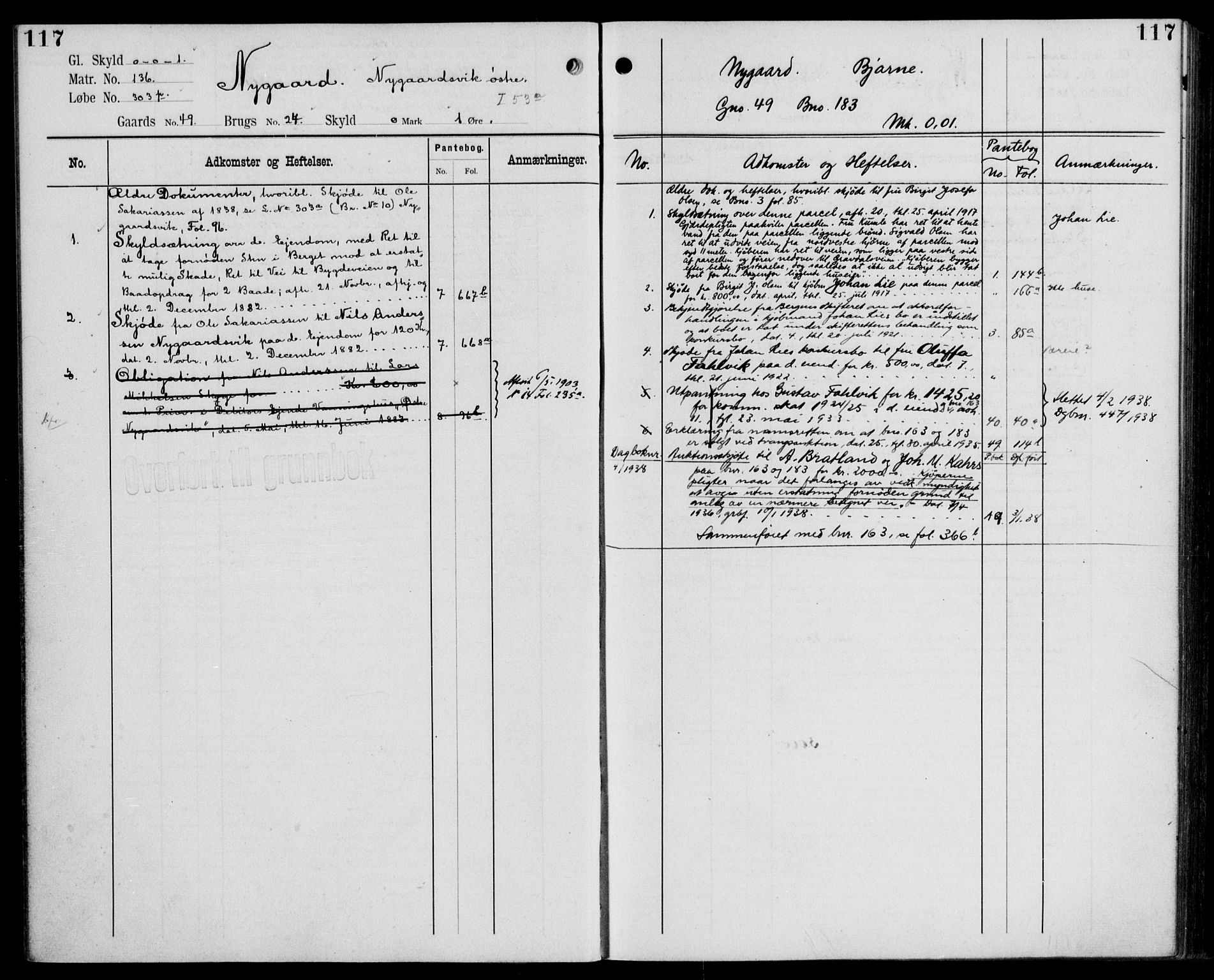 Midhordland sorenskriveri, AV/SAB-A-3001/1/G/Ga/Gab/L0110: Panteregister nr. II.A.b.110, s. 117