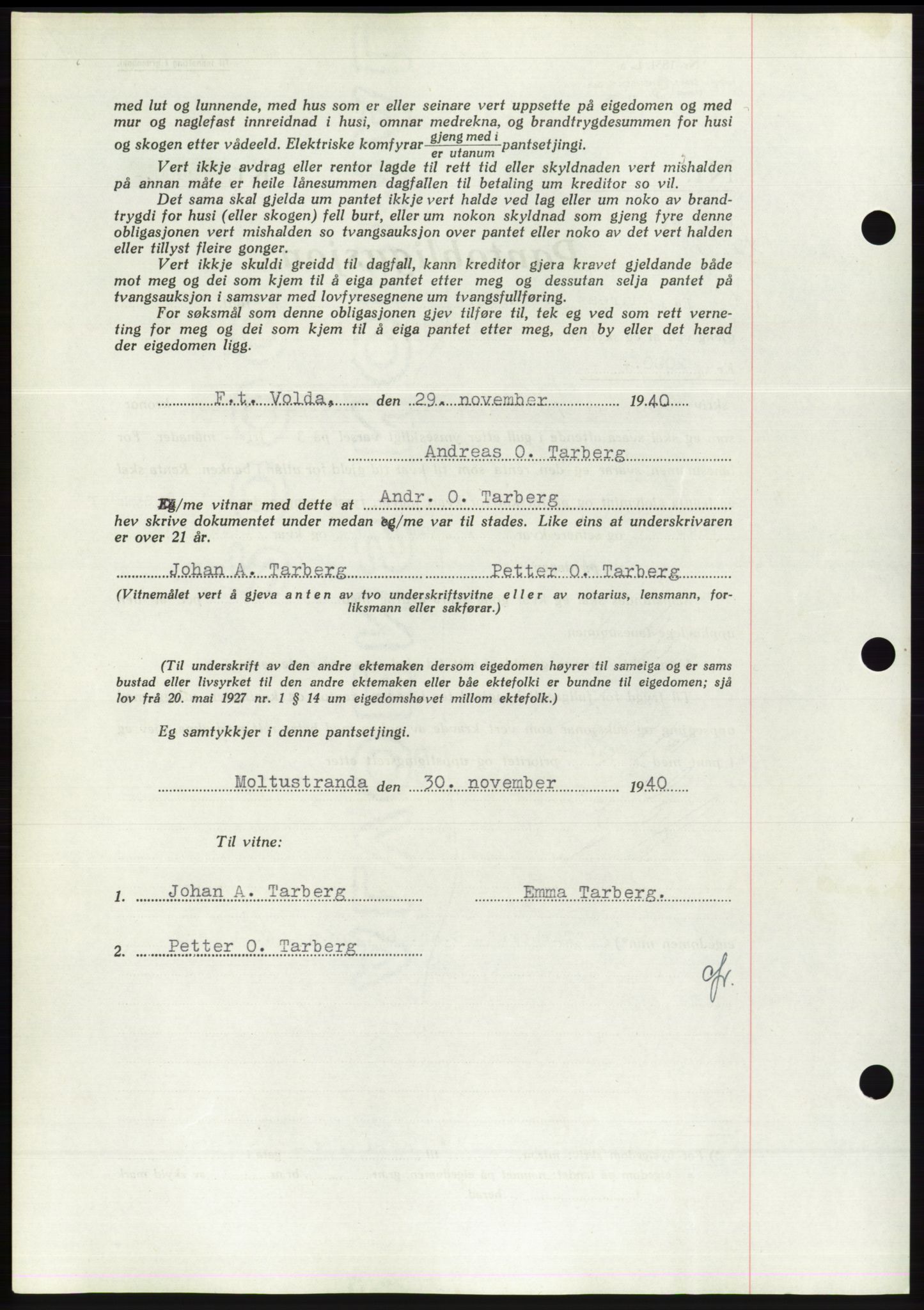 Søre Sunnmøre sorenskriveri, AV/SAT-A-4122/1/2/2C/L0071: Pantebok nr. 65, 1941-1941, Dagboknr: 278/1941