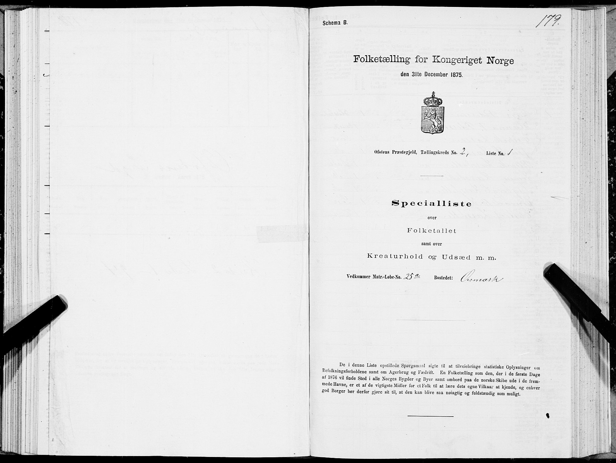 SAT, Folketelling 1875 for 1853P Ofoten prestegjeld, 1875, s. 1179
