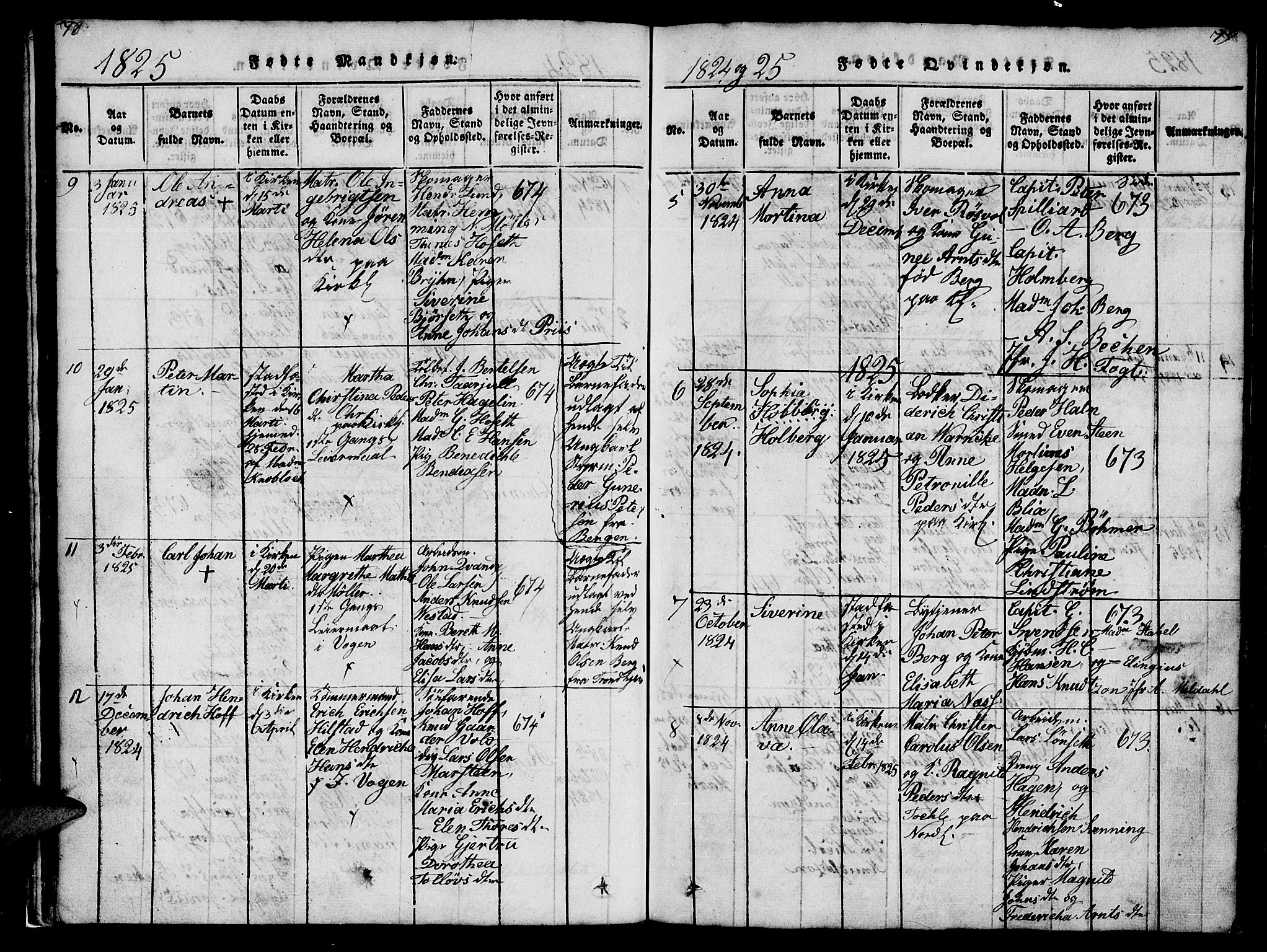 Ministerialprotokoller, klokkerbøker og fødselsregistre - Møre og Romsdal, AV/SAT-A-1454/572/L0856: Klokkerbok nr. 572C01, 1819-1832, s. 78-79