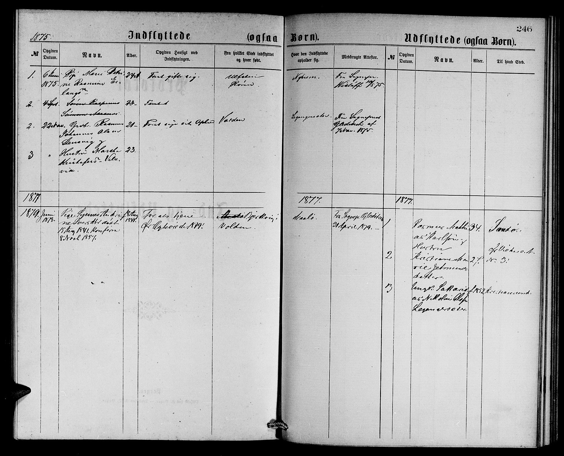 Ministerialprotokoller, klokkerbøker og fødselsregistre - Møre og Romsdal, SAT/A-1454/508/L0094: Ministerialbok nr. 508A01, 1873-1886, s. 246