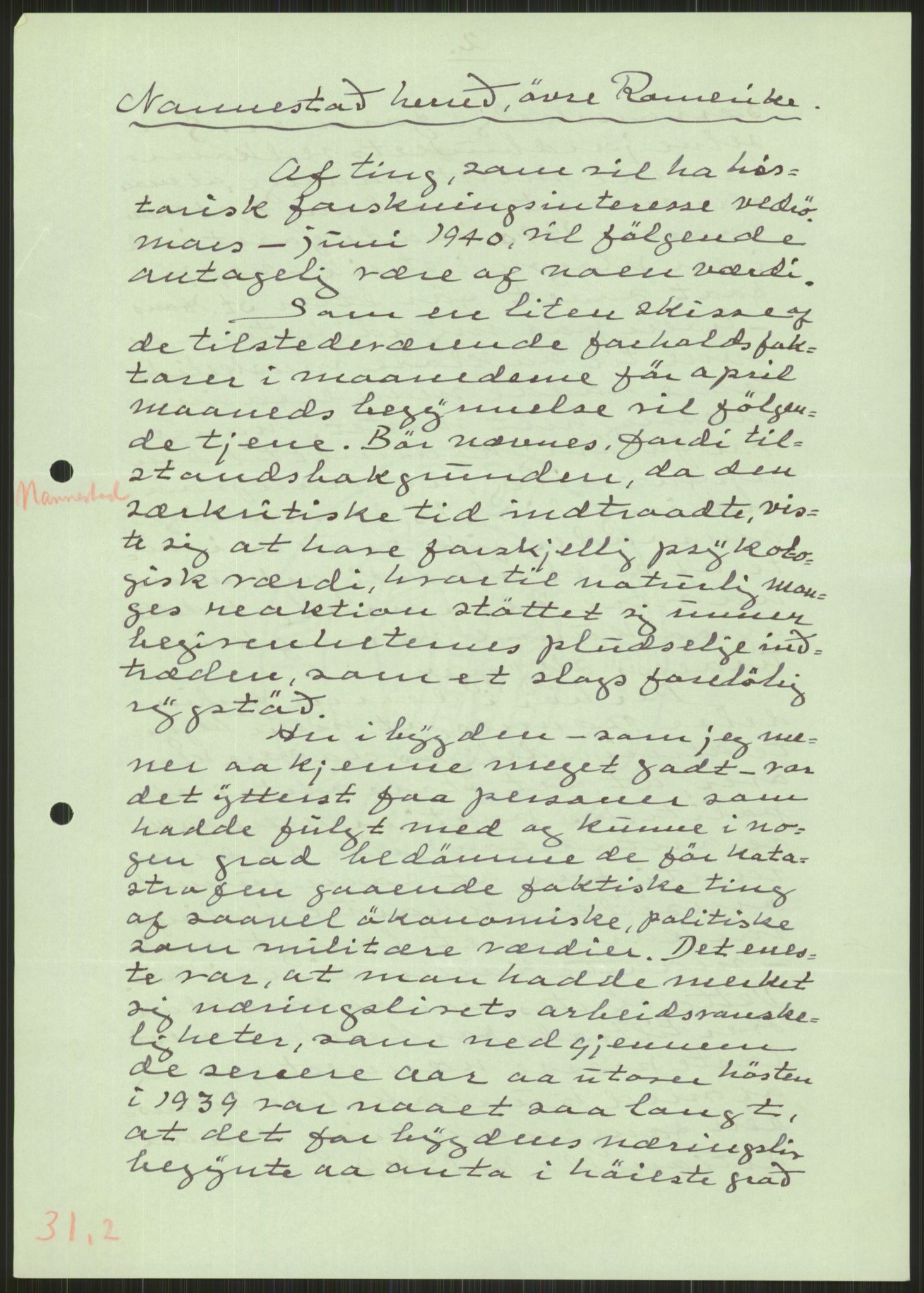 Forsvaret, Forsvarets krigshistoriske avdeling, AV/RA-RAFA-2017/Y/Ya/L0013: II-C-11-31 - Fylkesmenn.  Rapporter om krigsbegivenhetene 1940., 1940, s. 772