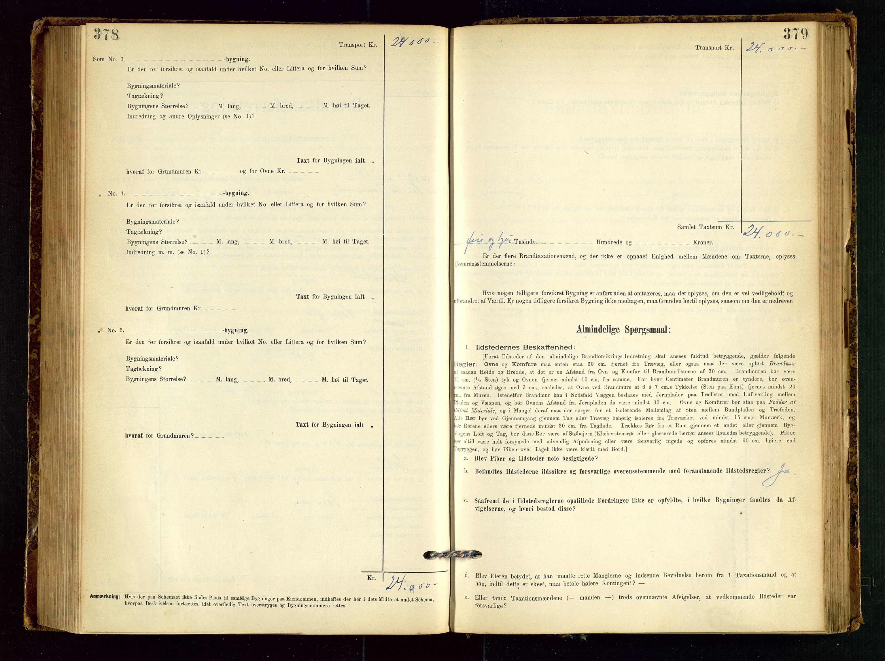 Vikedal lensmannskontor, AV/SAST-A-100179/Gob/L0004: Branntakstprotokoll, 1894-1952, s. 378-379