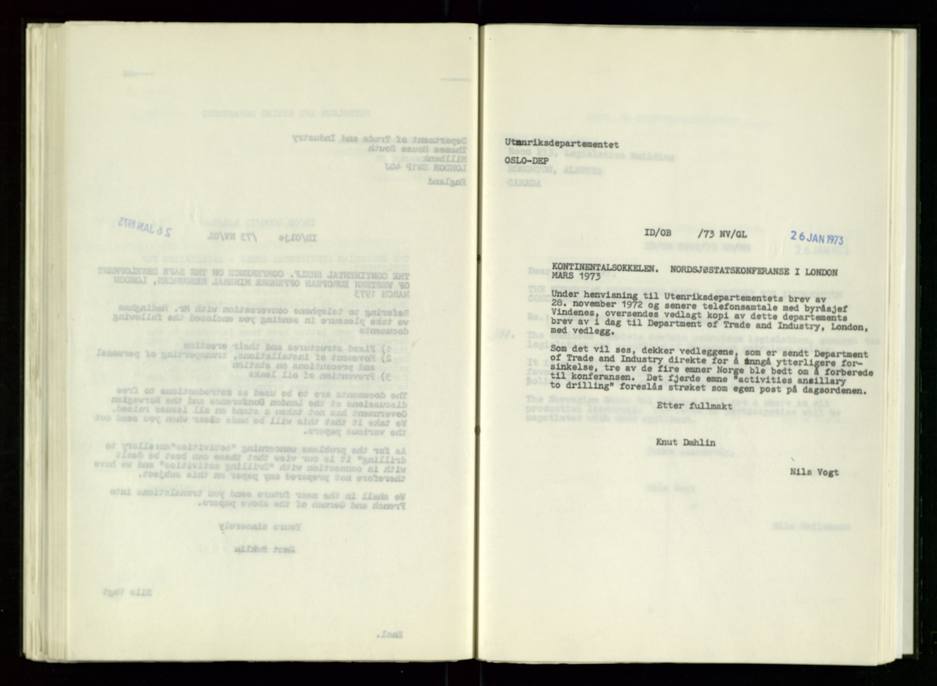 Industridepartementet, Oljekontoret, AV/SAST-A-101348/B/L0003: Kopibok, 1972-1973