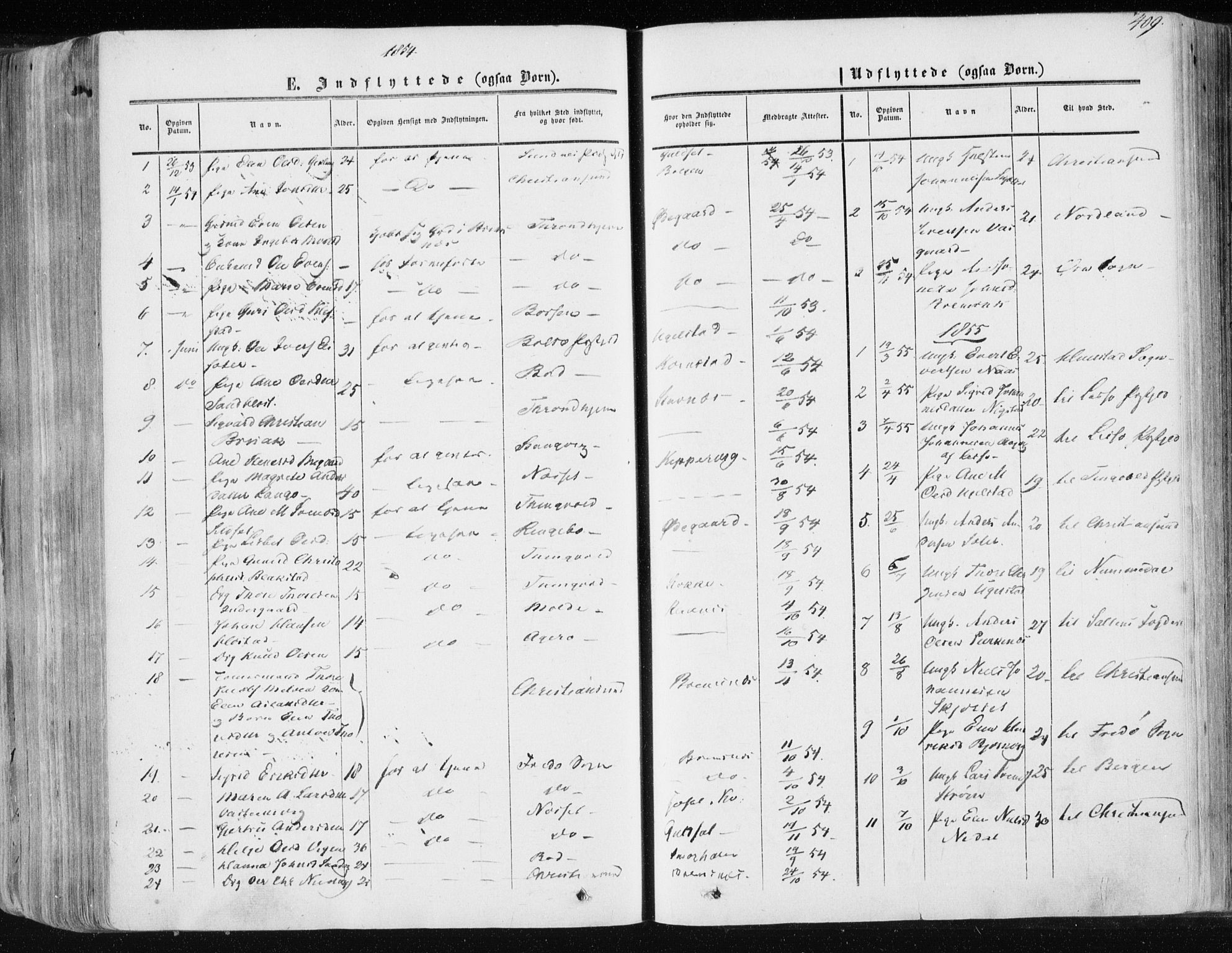 Ministerialprotokoller, klokkerbøker og fødselsregistre - Møre og Romsdal, AV/SAT-A-1454/568/L0804: Ministerialbok nr. 568A11, 1854-1868, s. 409