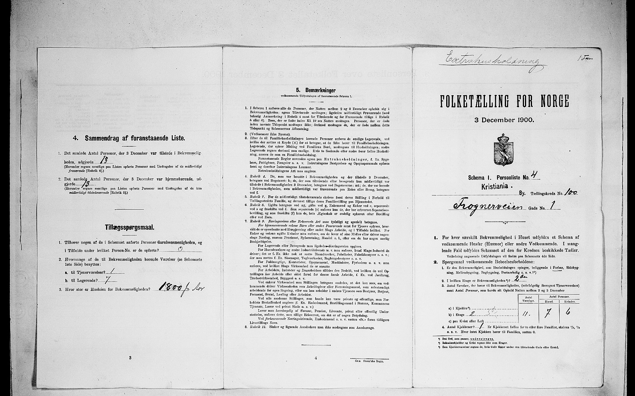 SAO, Folketelling 1900 for 0301 Kristiania kjøpstad, 1900, s. 25562