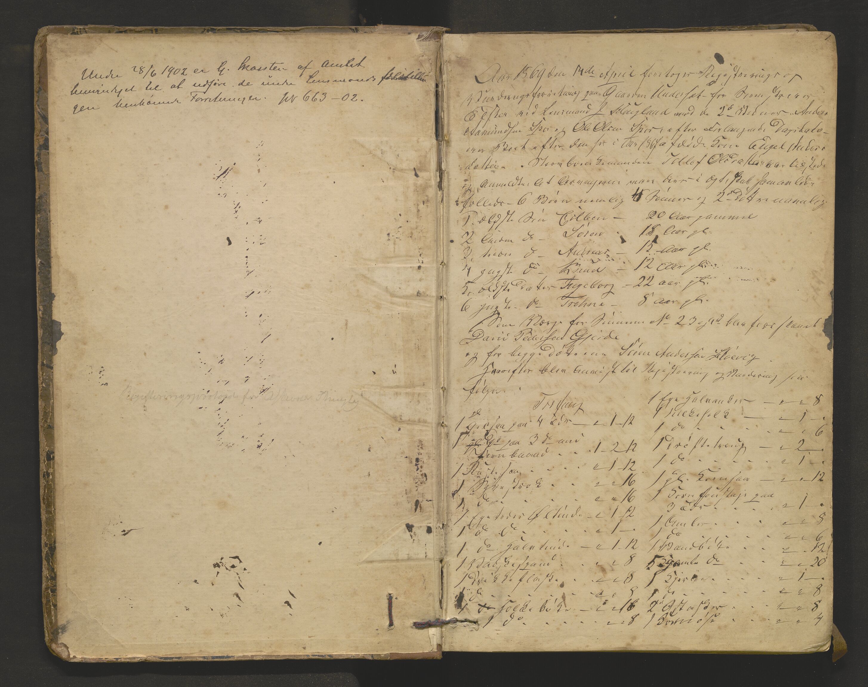 Lensmannen i Askvoll, AV/SAB-A-26301/0006/L0003: Registreringsprotokoll, 1869-1904, s. 1a