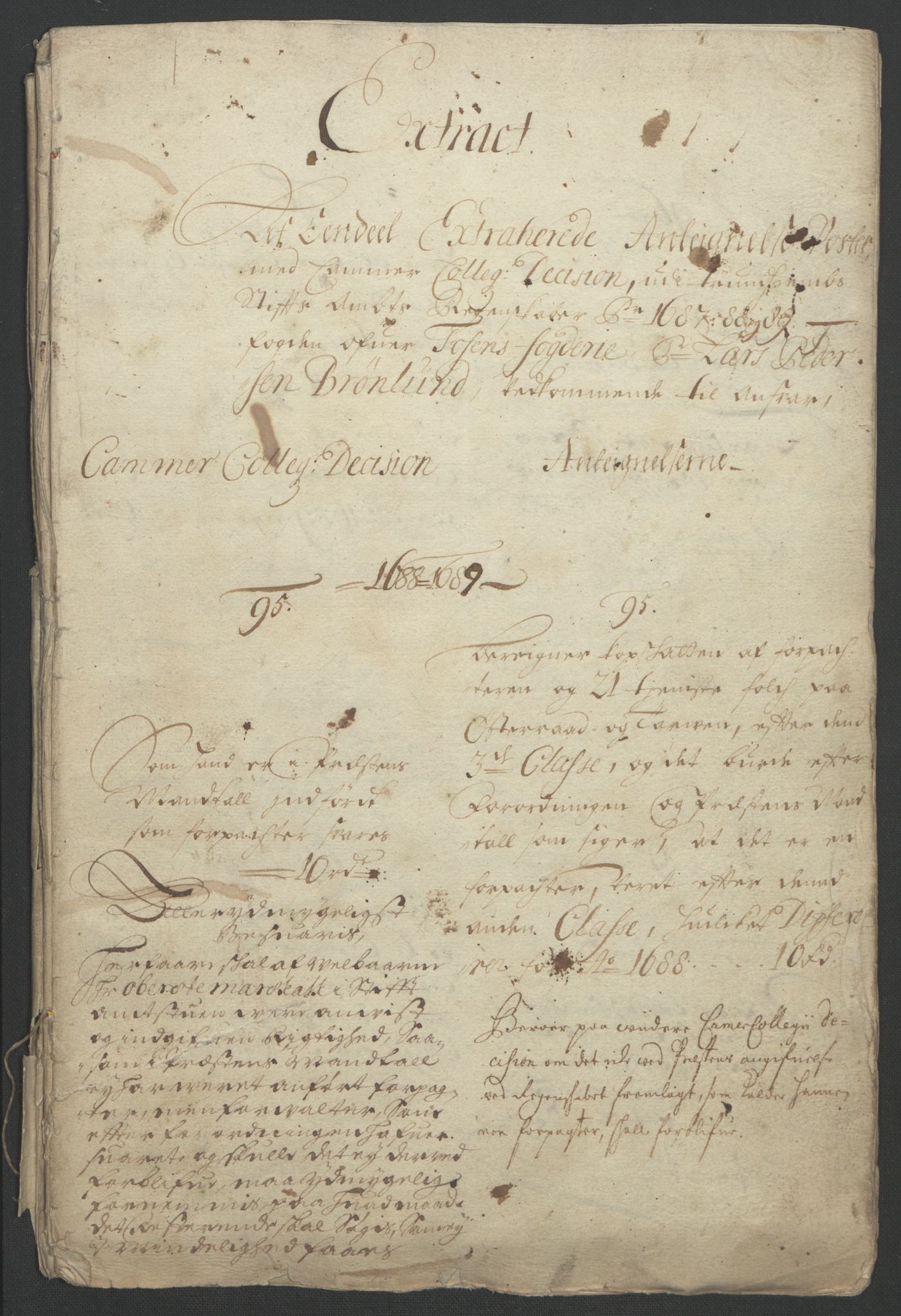 Rentekammeret inntil 1814, Reviderte regnskaper, Fogderegnskap, RA/EA-4092/R57/L3849: Fogderegnskap Fosen, 1692-1693, s. 307